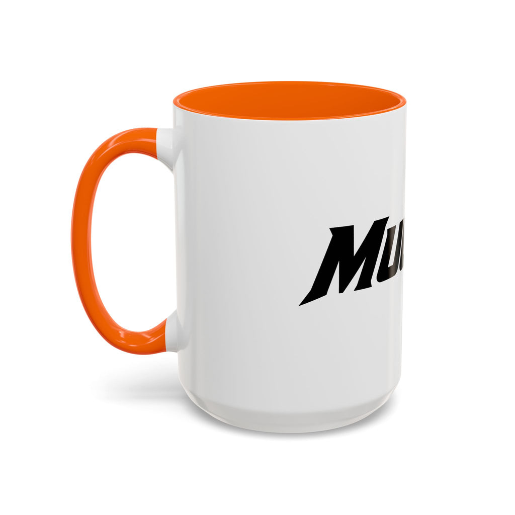 MuckU2 Classic White Mug (black/red logo/SKU 100046)