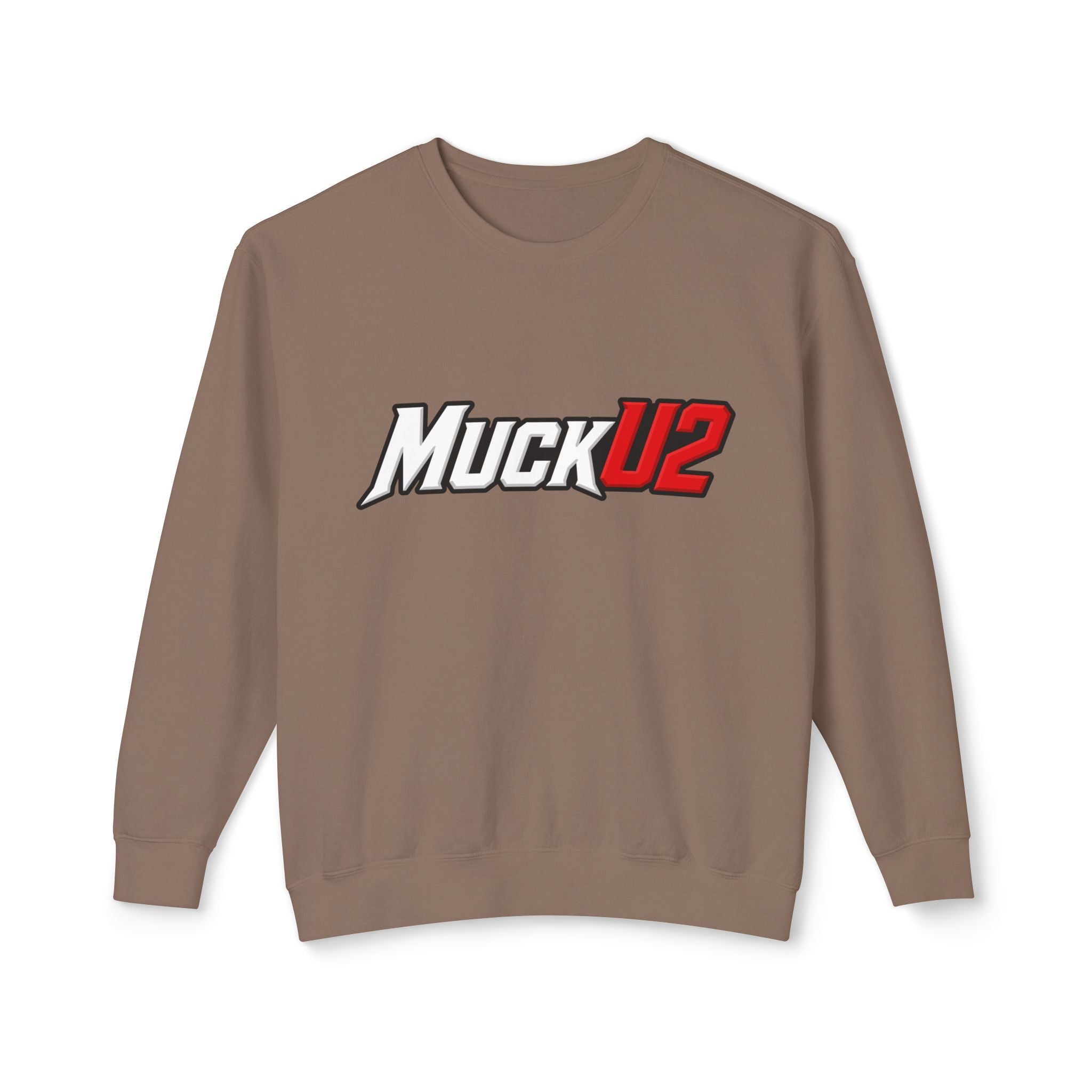 MuckU2 Poker Crewneck Sweatshirt (white/red logo/SKU 100067)