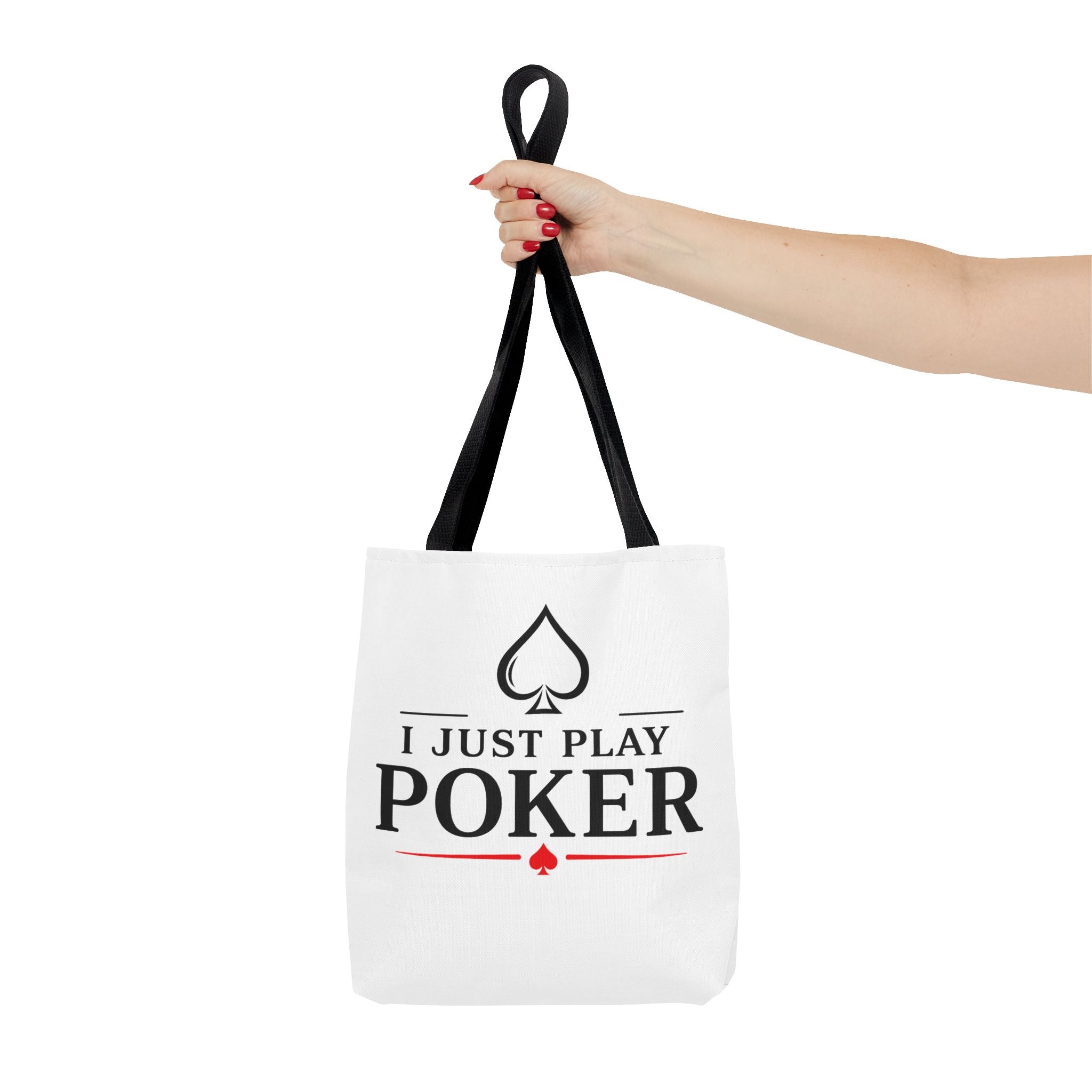 Poker Tote Bag — "I Just Play Poker" Card Player Tote