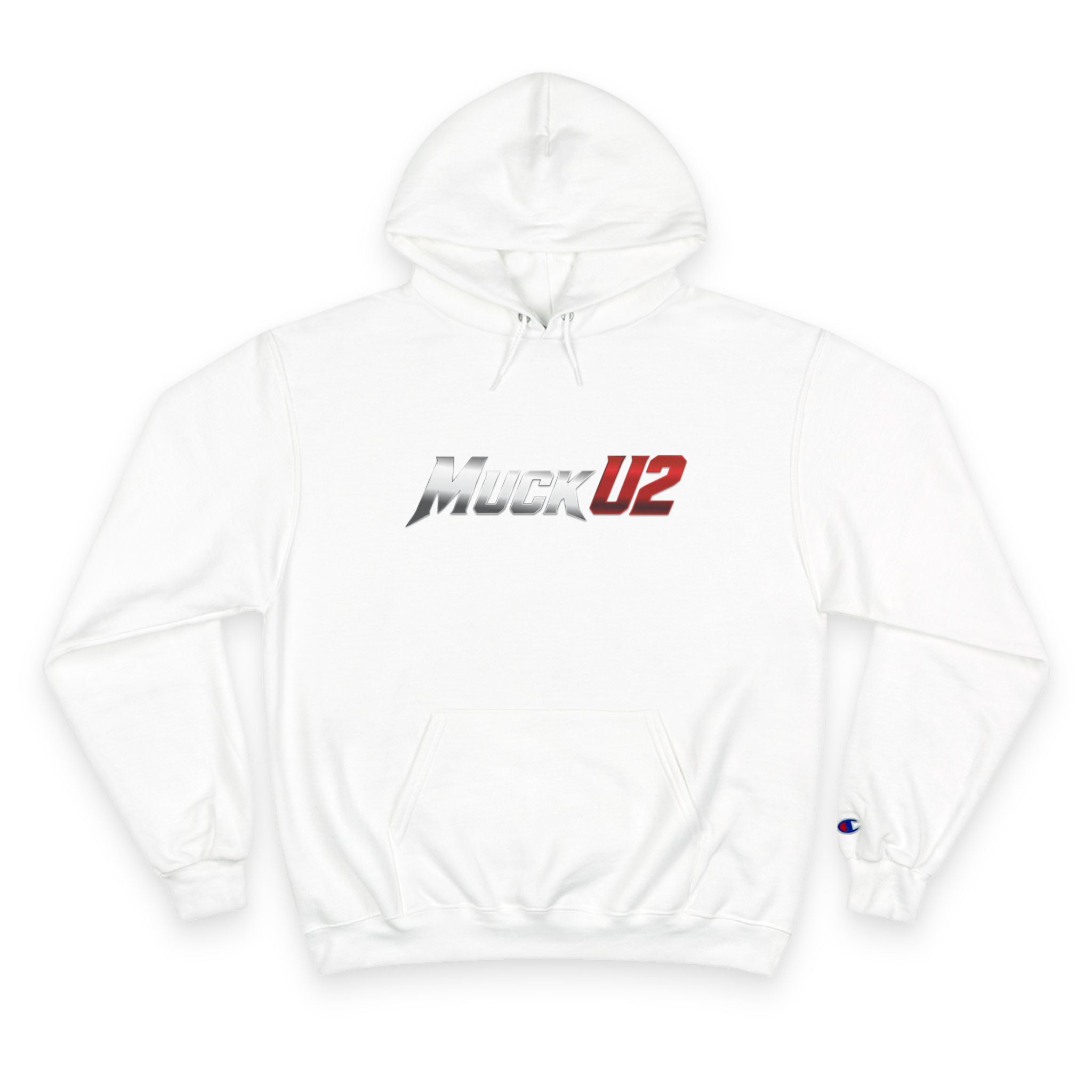 MuckU2 Poker Hoodie (gradient silver/red logo/SKU 100050)