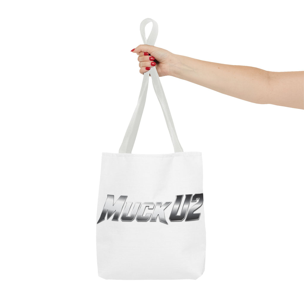 MuckU2 Bubble Canvas Poker Tote Bag (gradient silver logo SKU 100022)