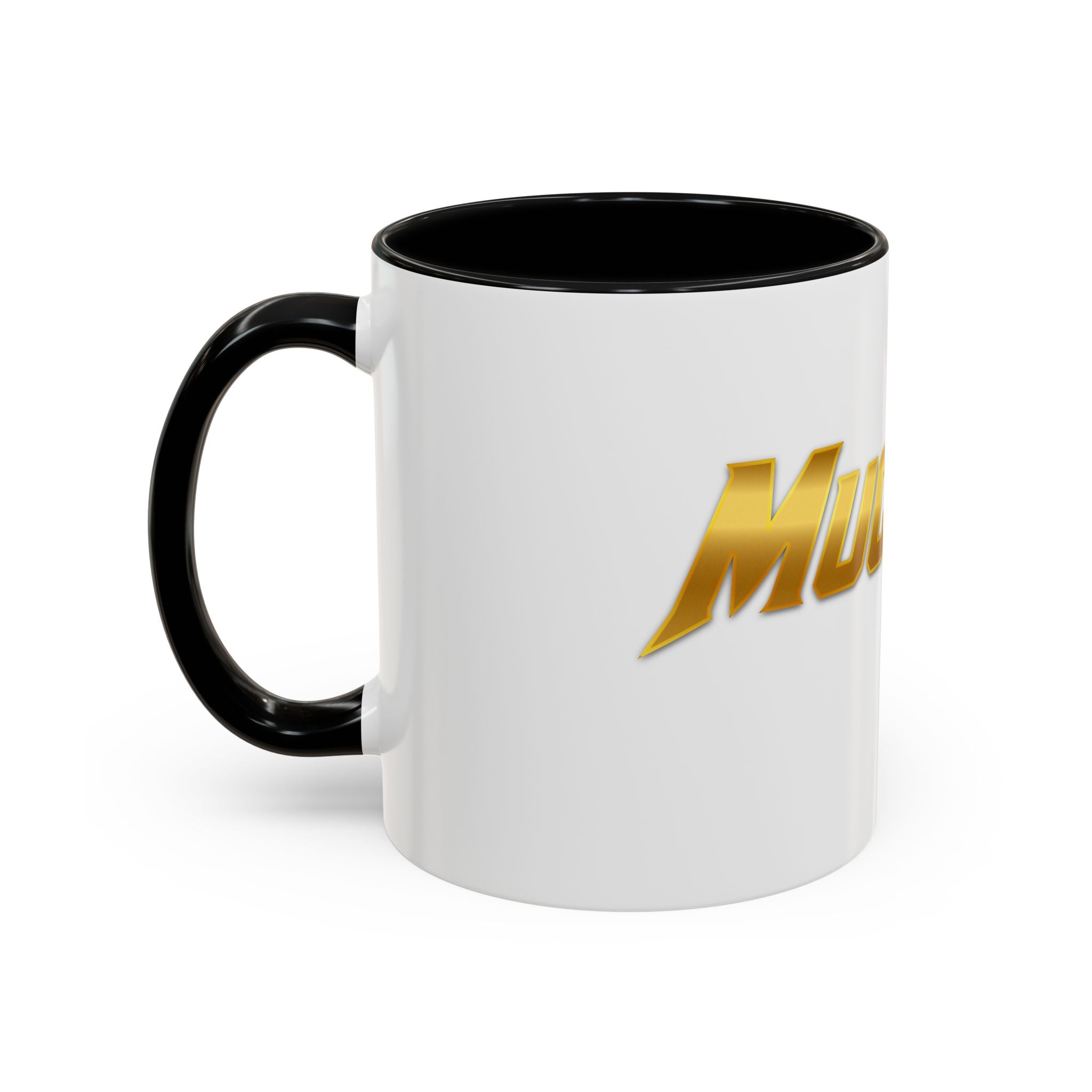 MuckU2 Classic White Mug (gold logo/SKU 100042)