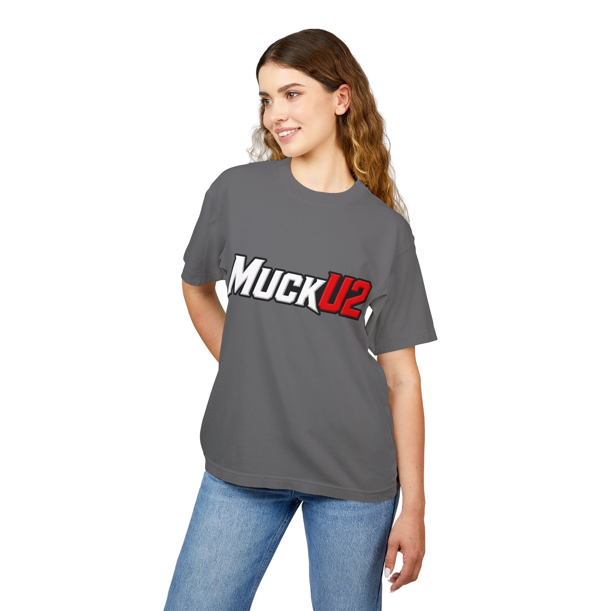 MuckU2 High Quality Poker Tee (white/red logo/SKU 100060)