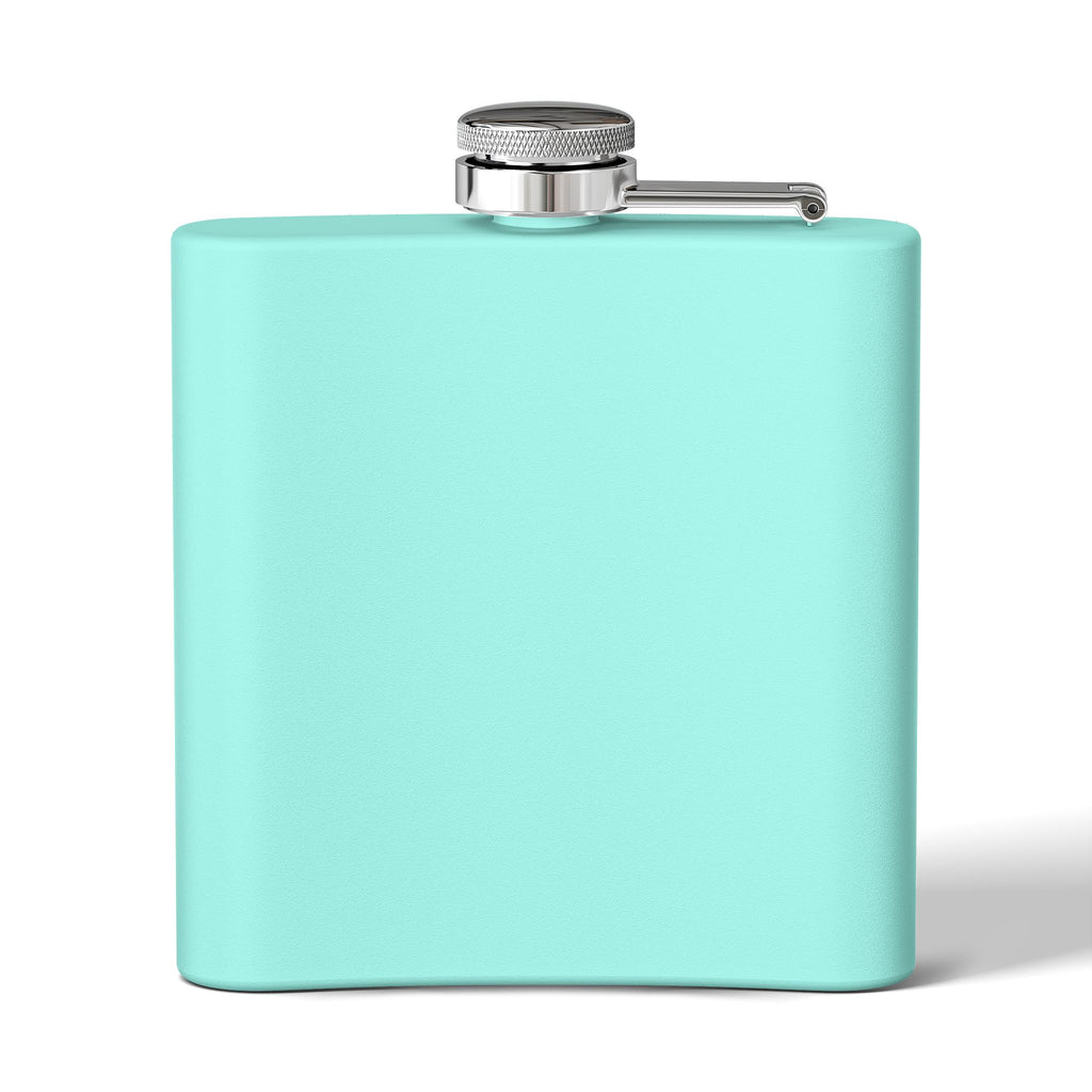 MuckU2 Stainless Steel Poker Flask 6oz (black/red logo/SKU100035)