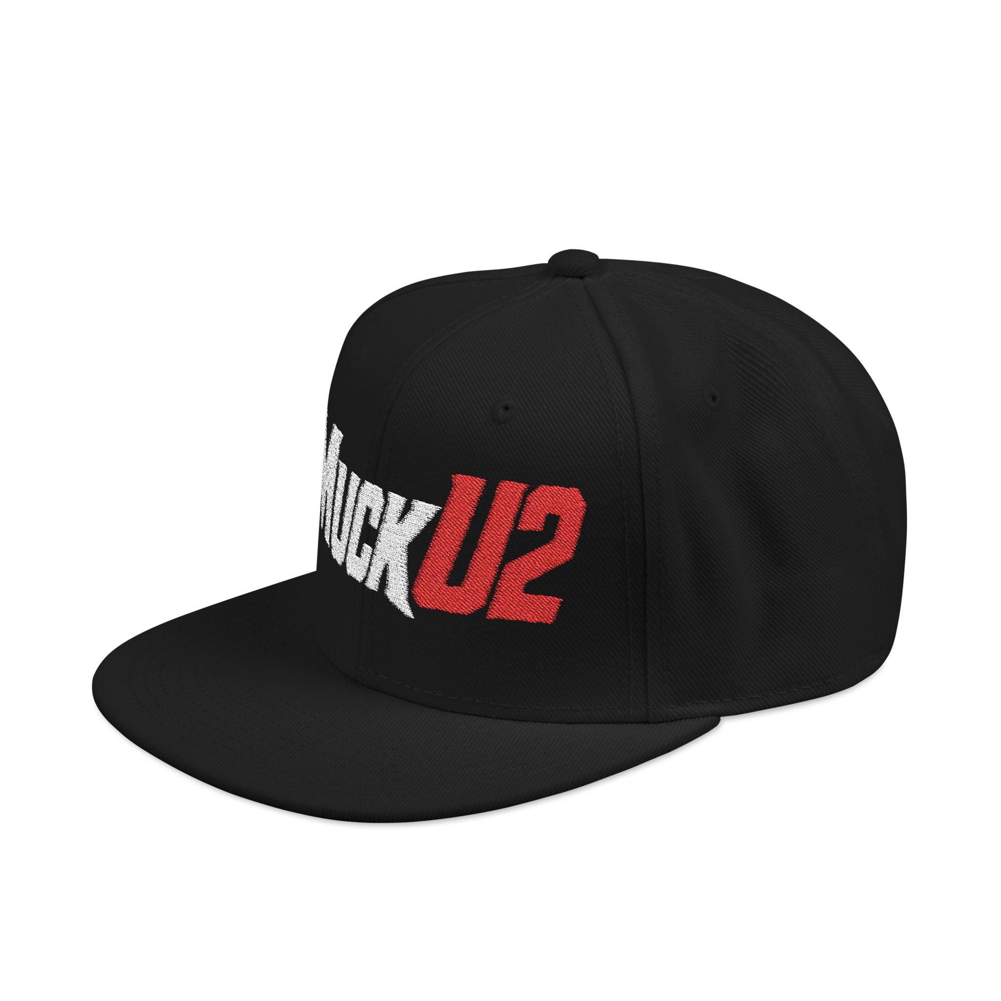 MuckU2 Snapback Embroidered Poker Cap (silver/red logo SKU 10007)