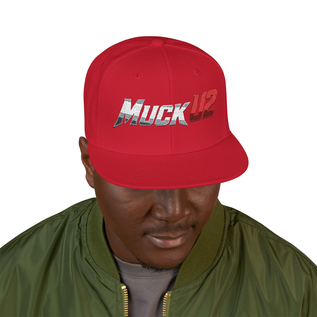 MuckU2 Snapback Poker Cap (gradient sliver/red/SKU 10006)