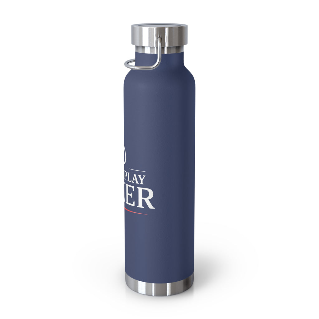 Just Play Poker 22oz Insulated Water Bottle — Copper Vacuum Thermos for Poker Players