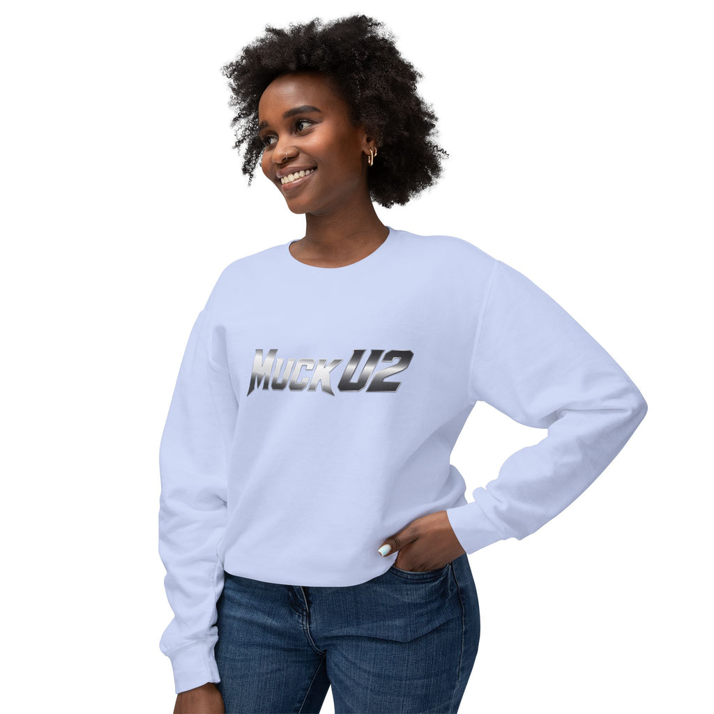 MuckU2 Poker Crewneck Sweatshirt (gradient silver/black logo/SKU 100063)