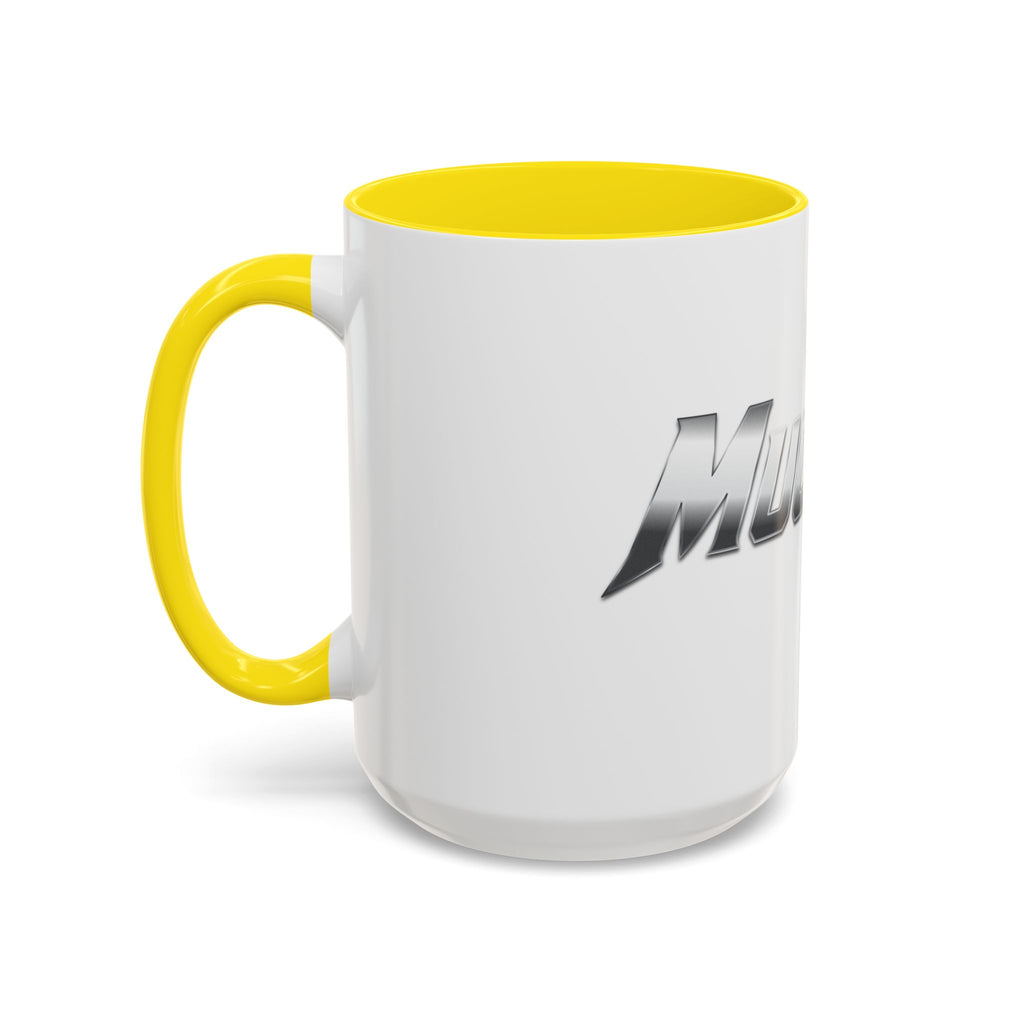 MuckU2 Classic White Mug (gradient silver/black logo/SKU 100043)