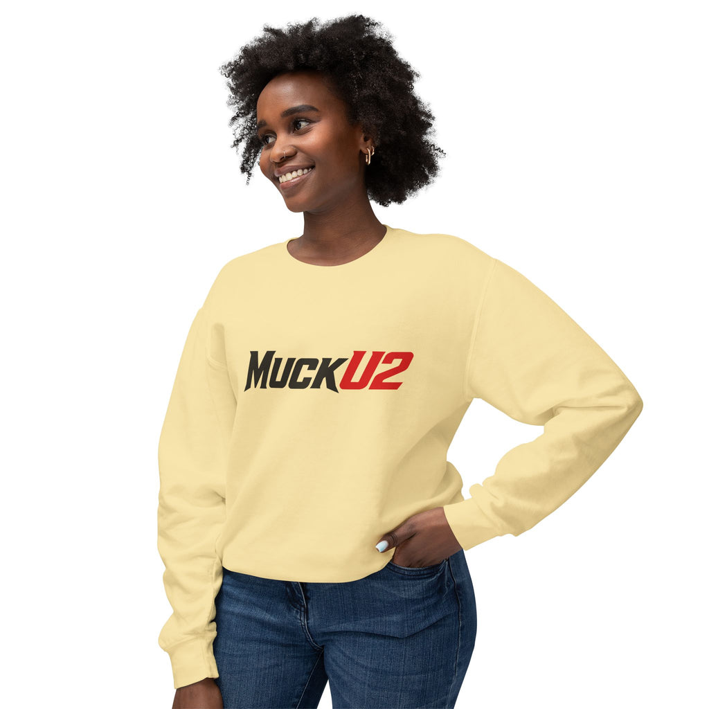 MuckU2 Poker Crewneck Sweatshirt (black/red logo/SKU 100066)