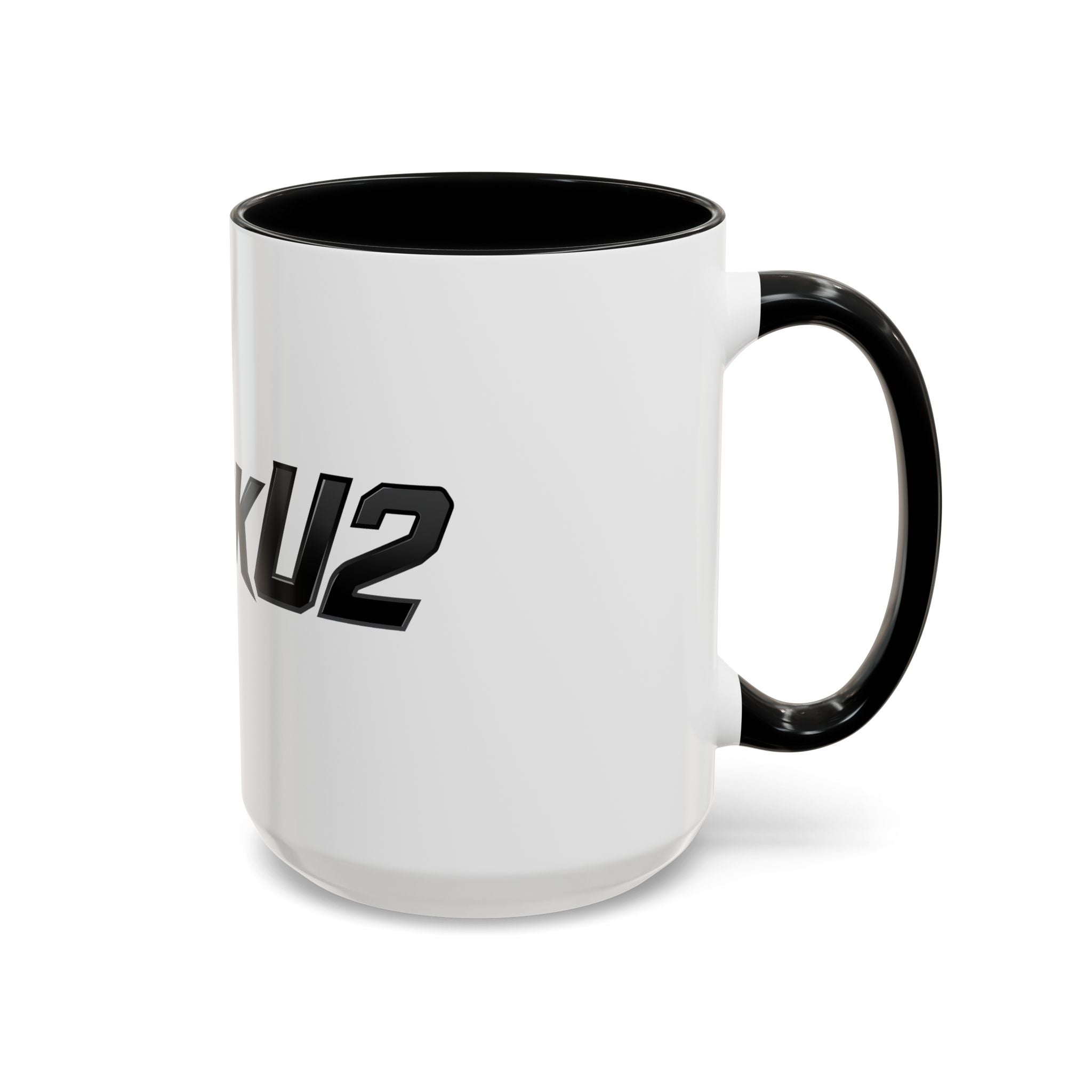 MuckU2 Classic White Mug (black logo/SKU 100045)