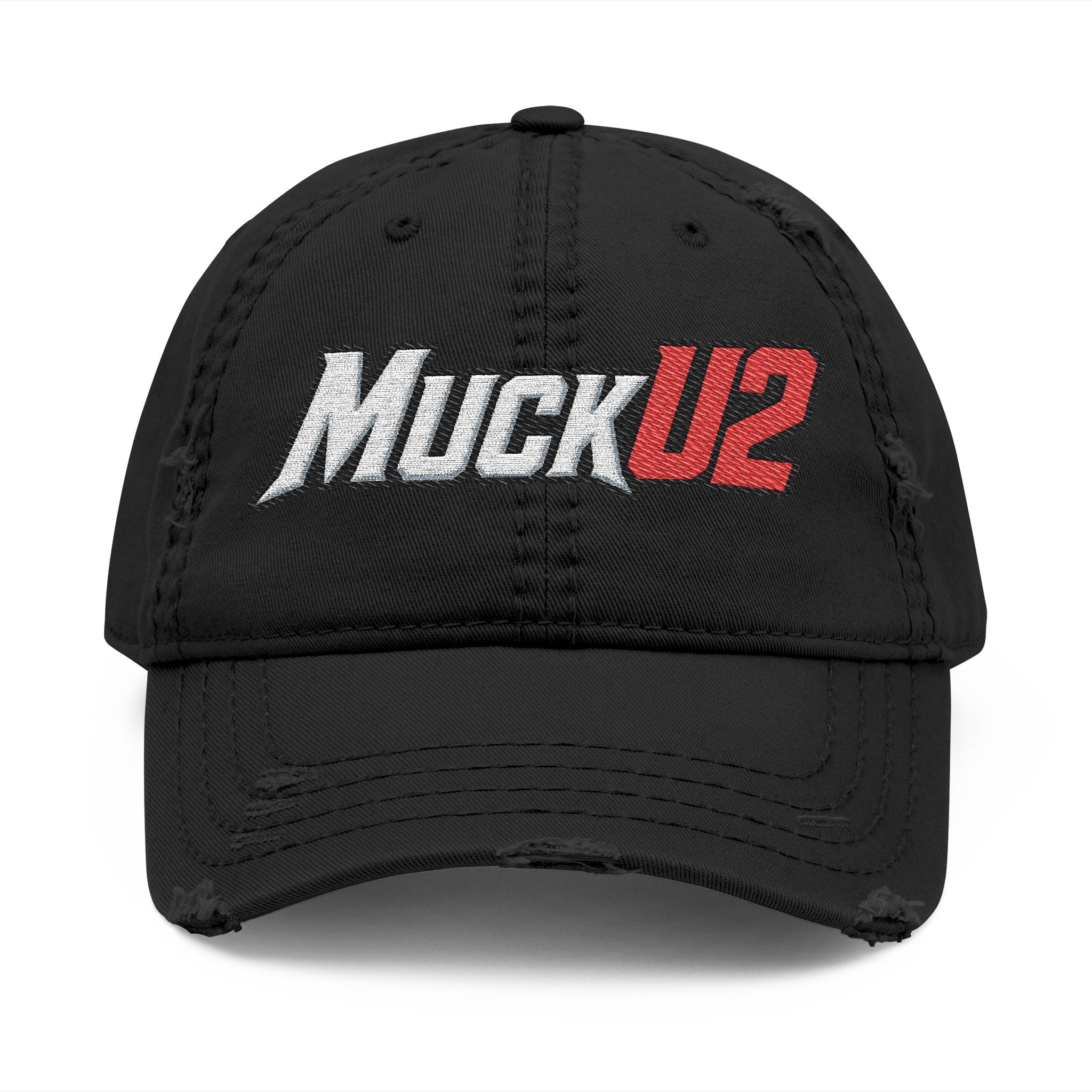 MuckU2 Poker Trucker Cap (white/red logo/SKU 100082)