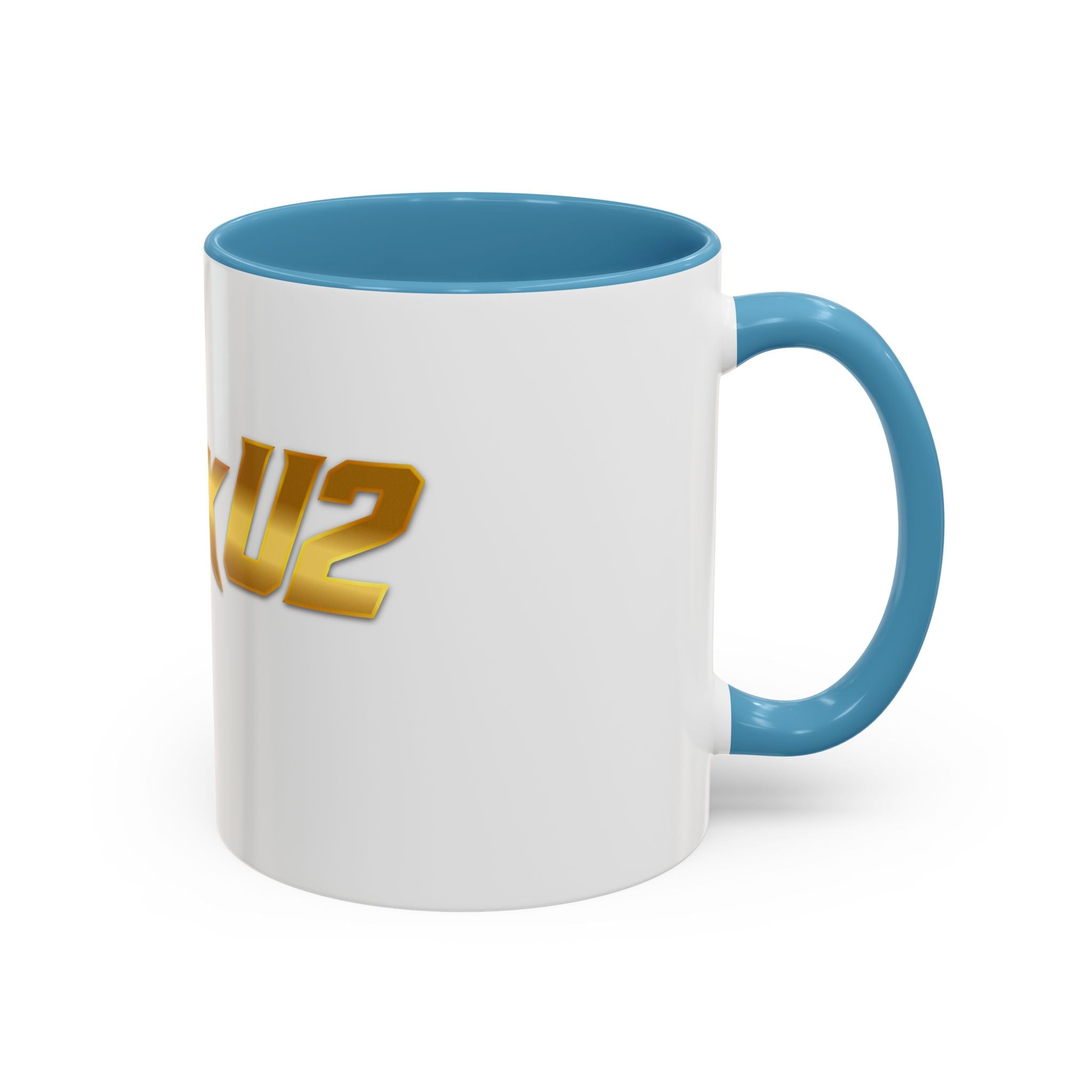 MuckU2 Classic White Mug (gold logo/SKU 100042)