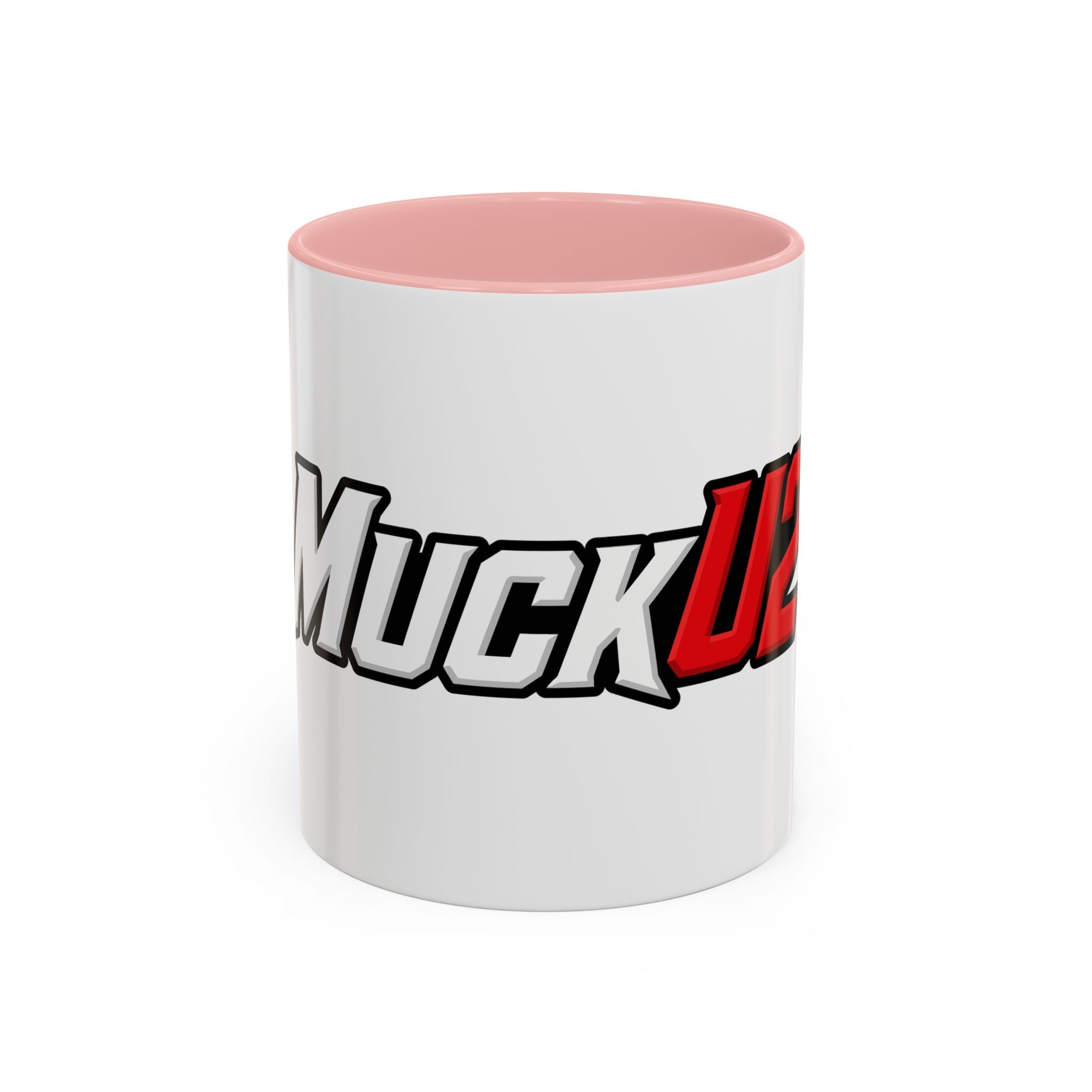 MuckU2 Classic White Mug (white/red logo/SKU 100047)