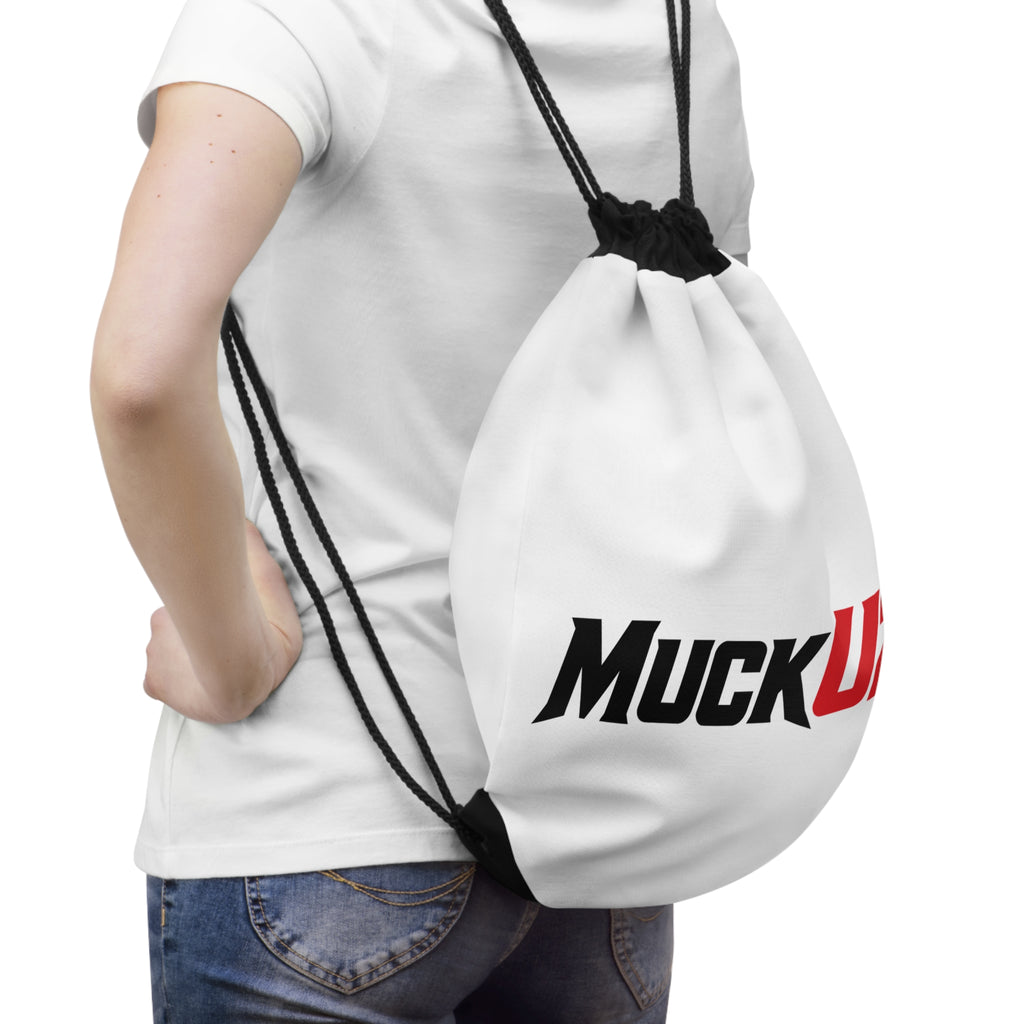 MuckU2 Poker Drawstring Bag (black/red logo/SKU 100088)