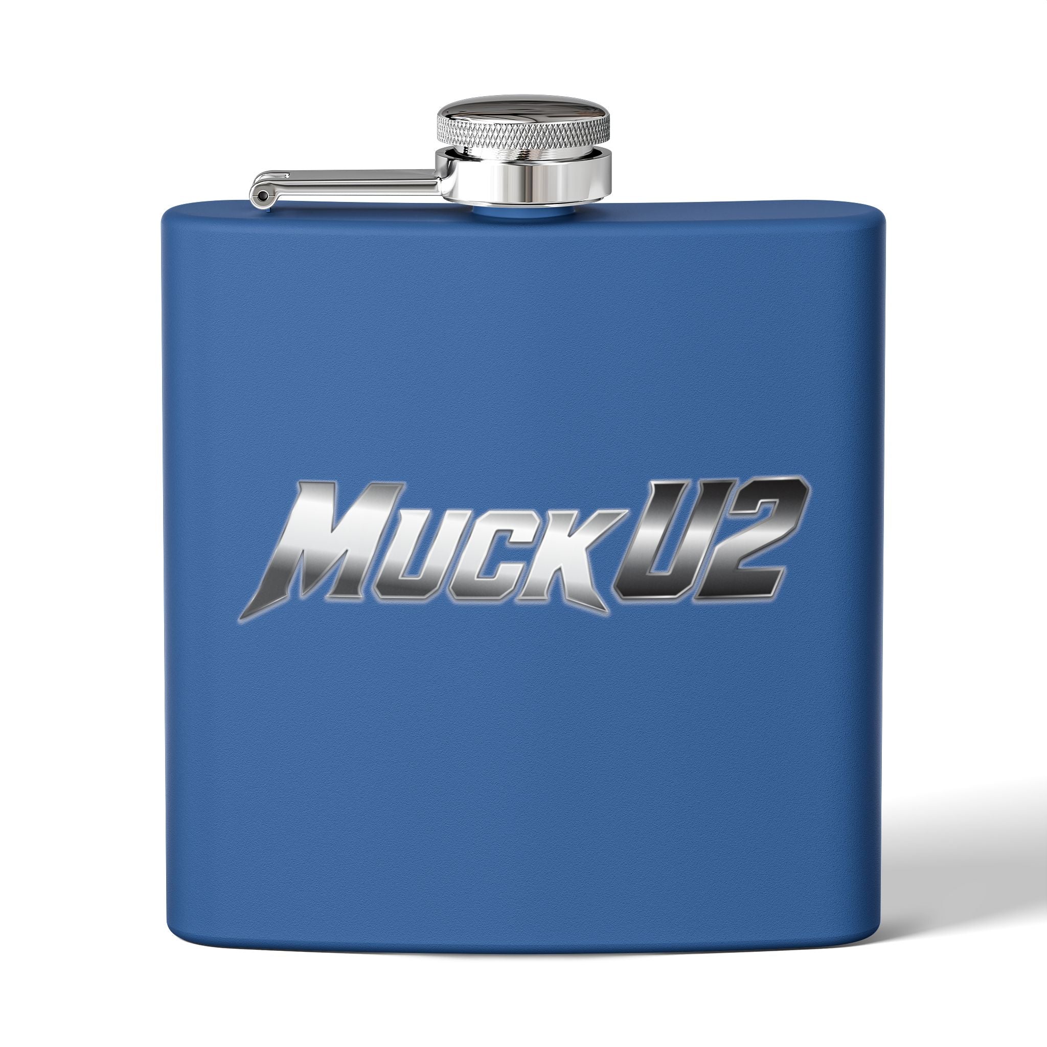 MuckU2 Stainless Steel Poker Flask 6oz (gradient silver/black/SKU100033)