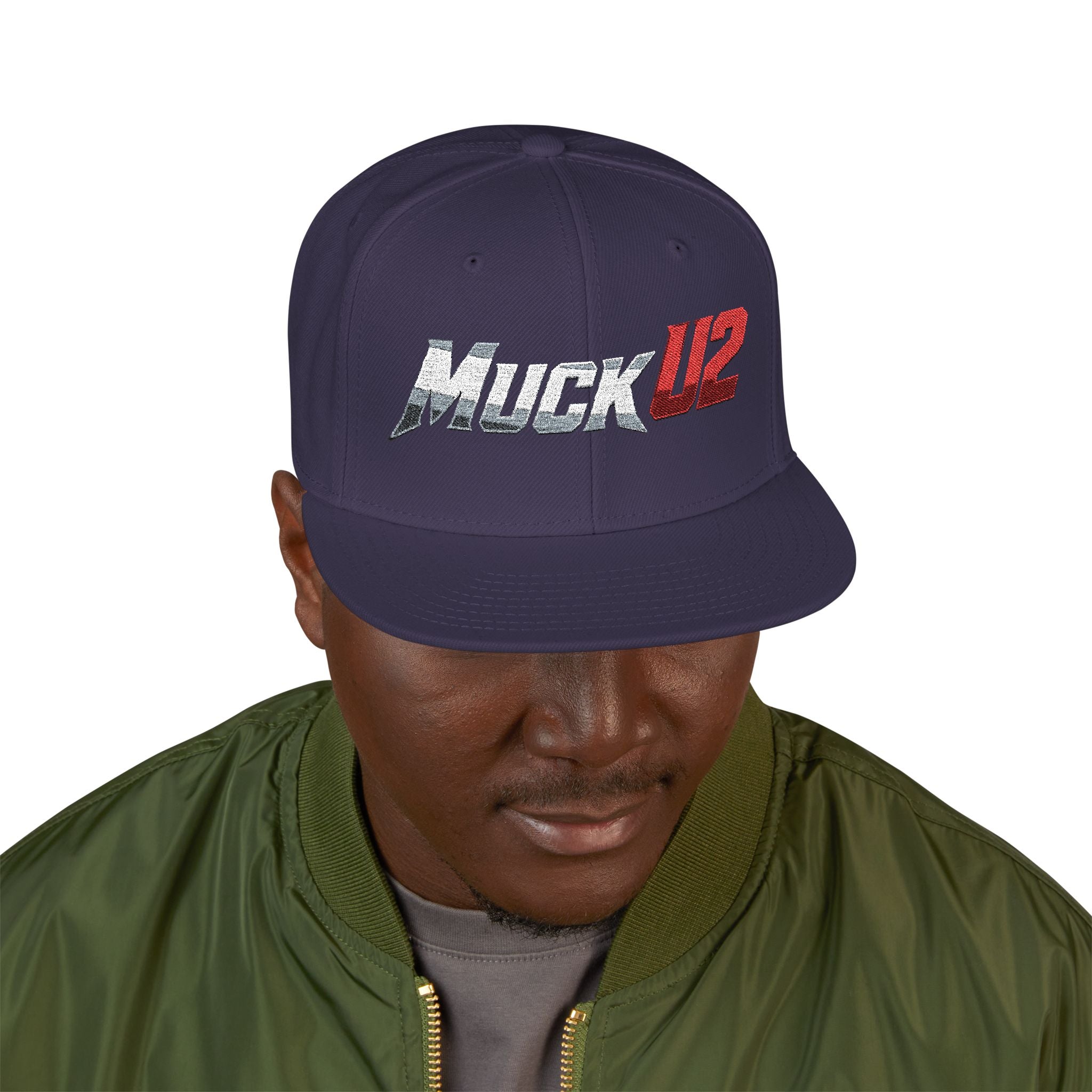 MuckU2 Snapback Poker Cap (gradient sliver/red/SKU 10006)