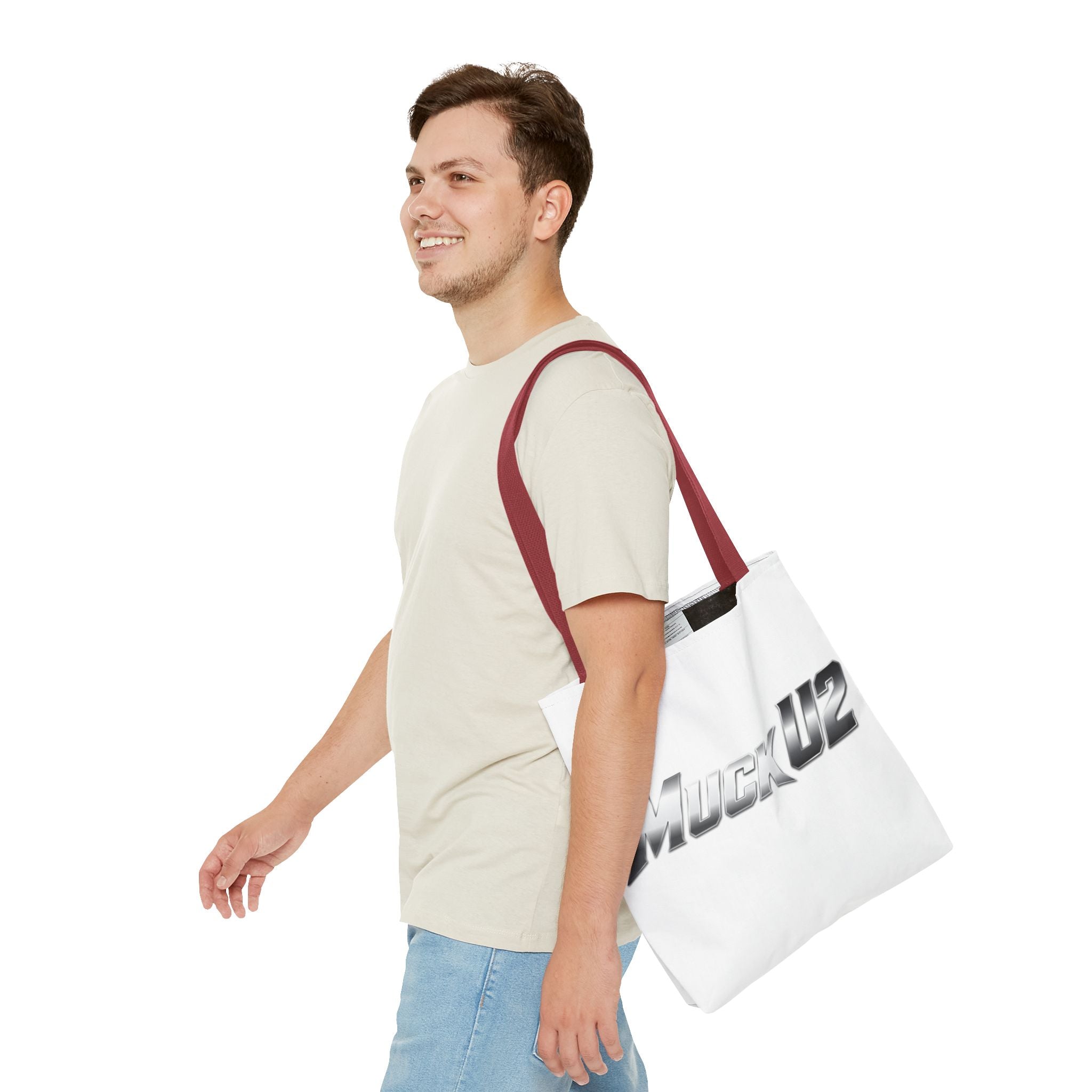 MuckU2 Bubble Canvas Poker Tote Bag (gradient silver logo SKU 100022)