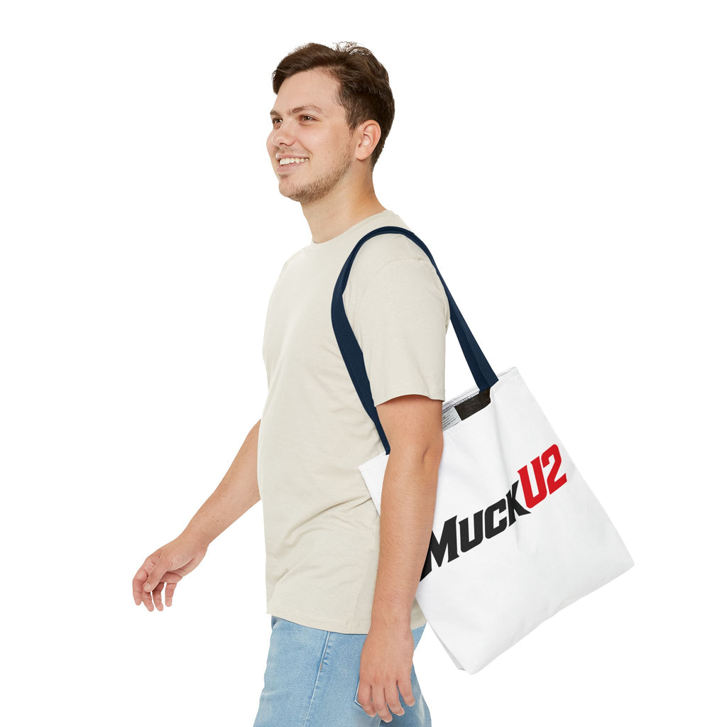 MuckU2 Bubble Canvas Poker Tote Bag (black/red logo SKU 100023)