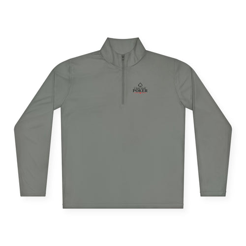 Bomb Pot Poker Logo Quarter-Zip Pullover (black logo) - I Just Play Poker