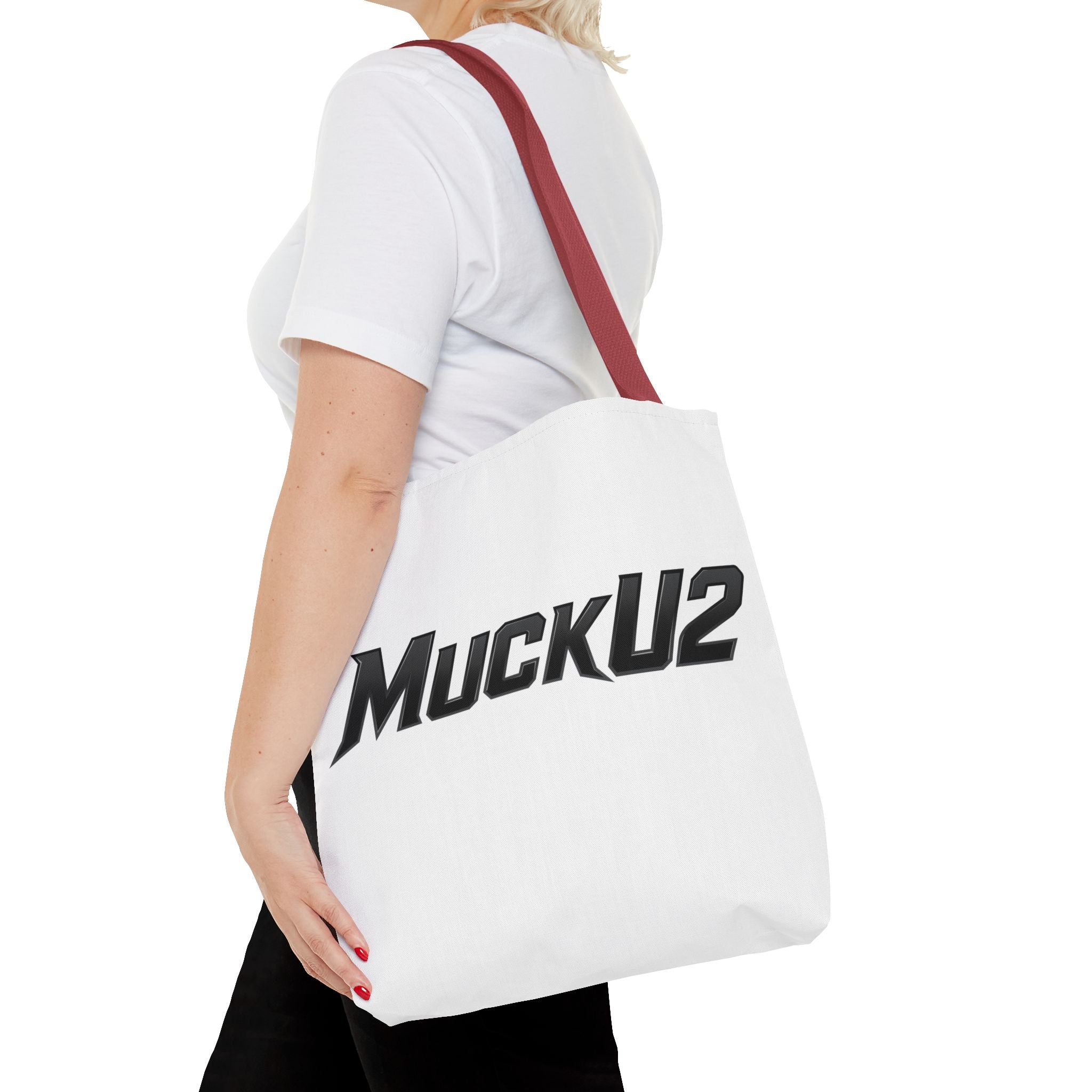 MuckU2 Bubble Canvas Poker Tote Bag (black logo SKU 100025)