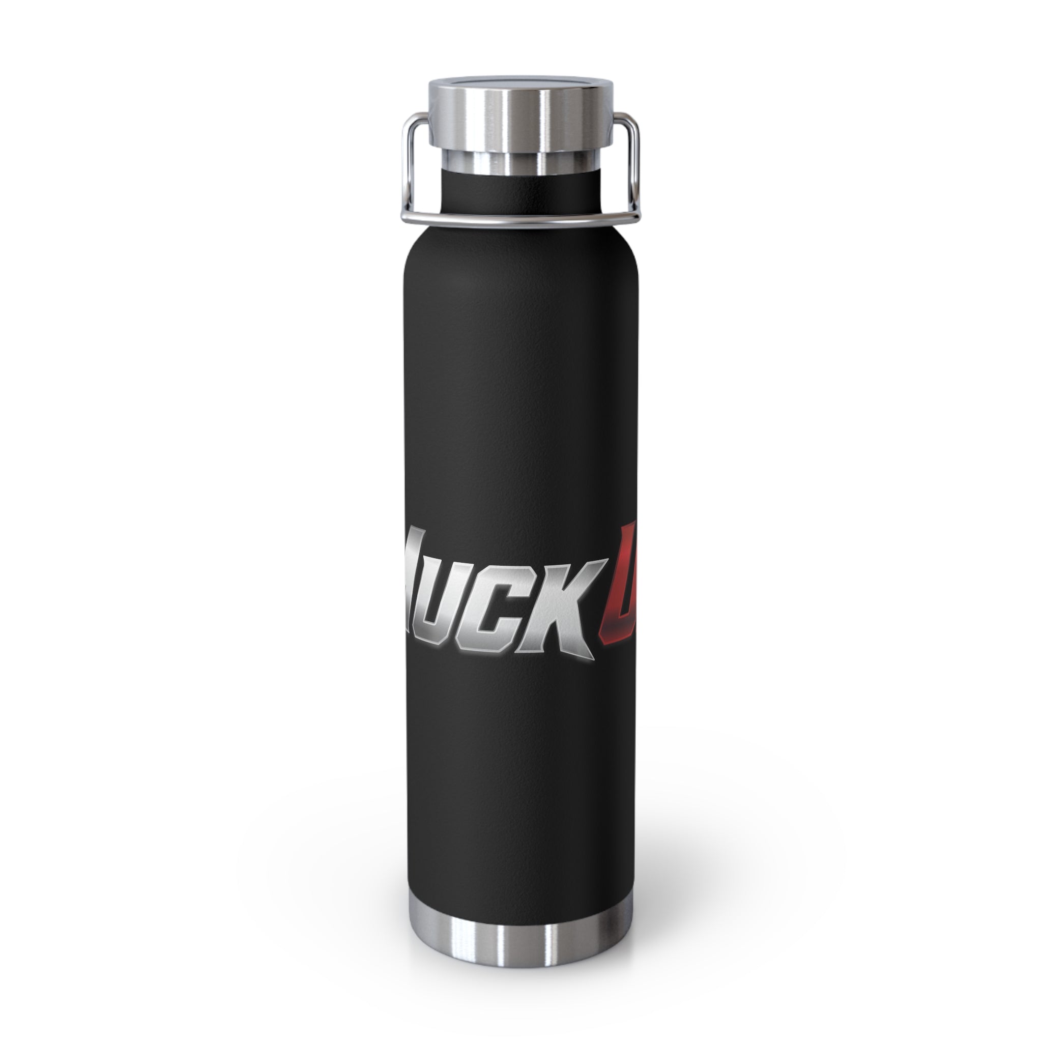 MuckU2 Insulated Water Bottle (gradient silver/red logo SKU 100013)