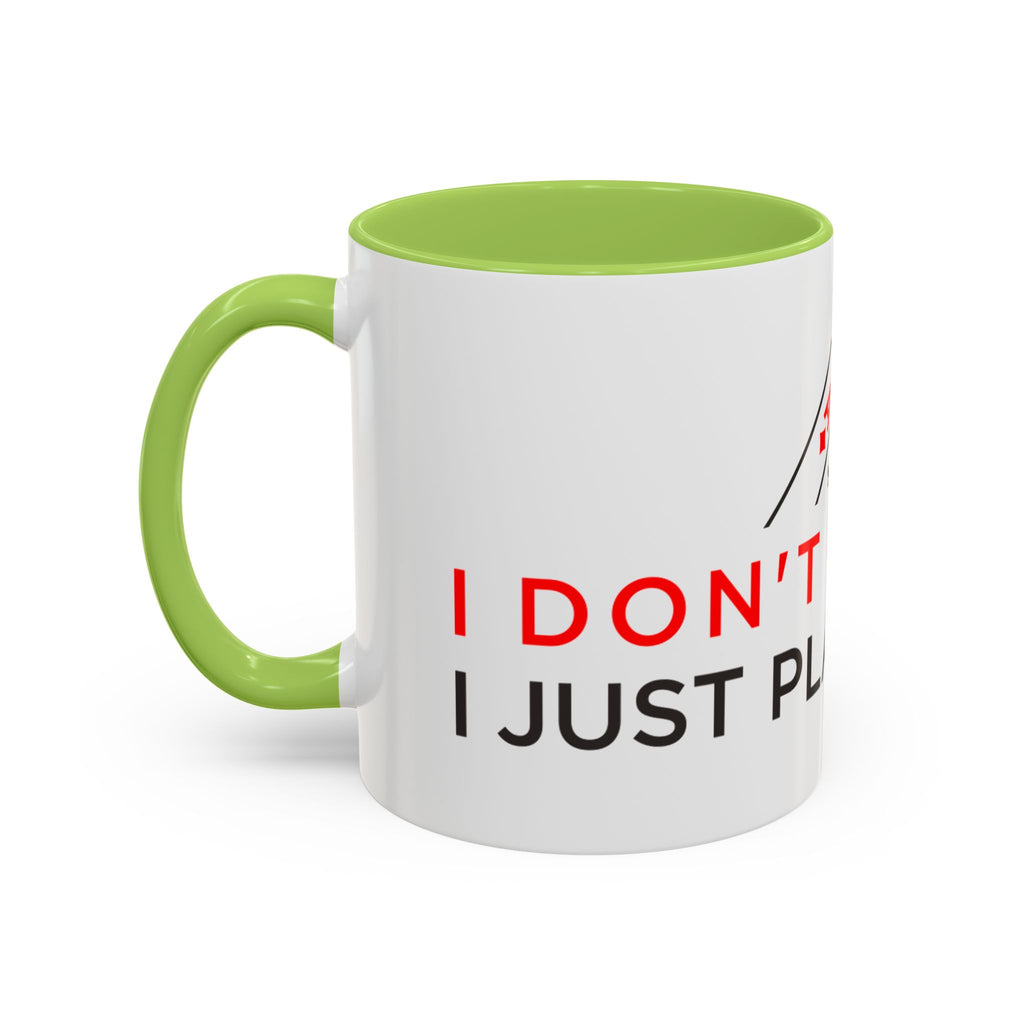Poker Coffee Mug — "Don’t Gamble, Just Play Poker" Accent Mug (11/15 oz)