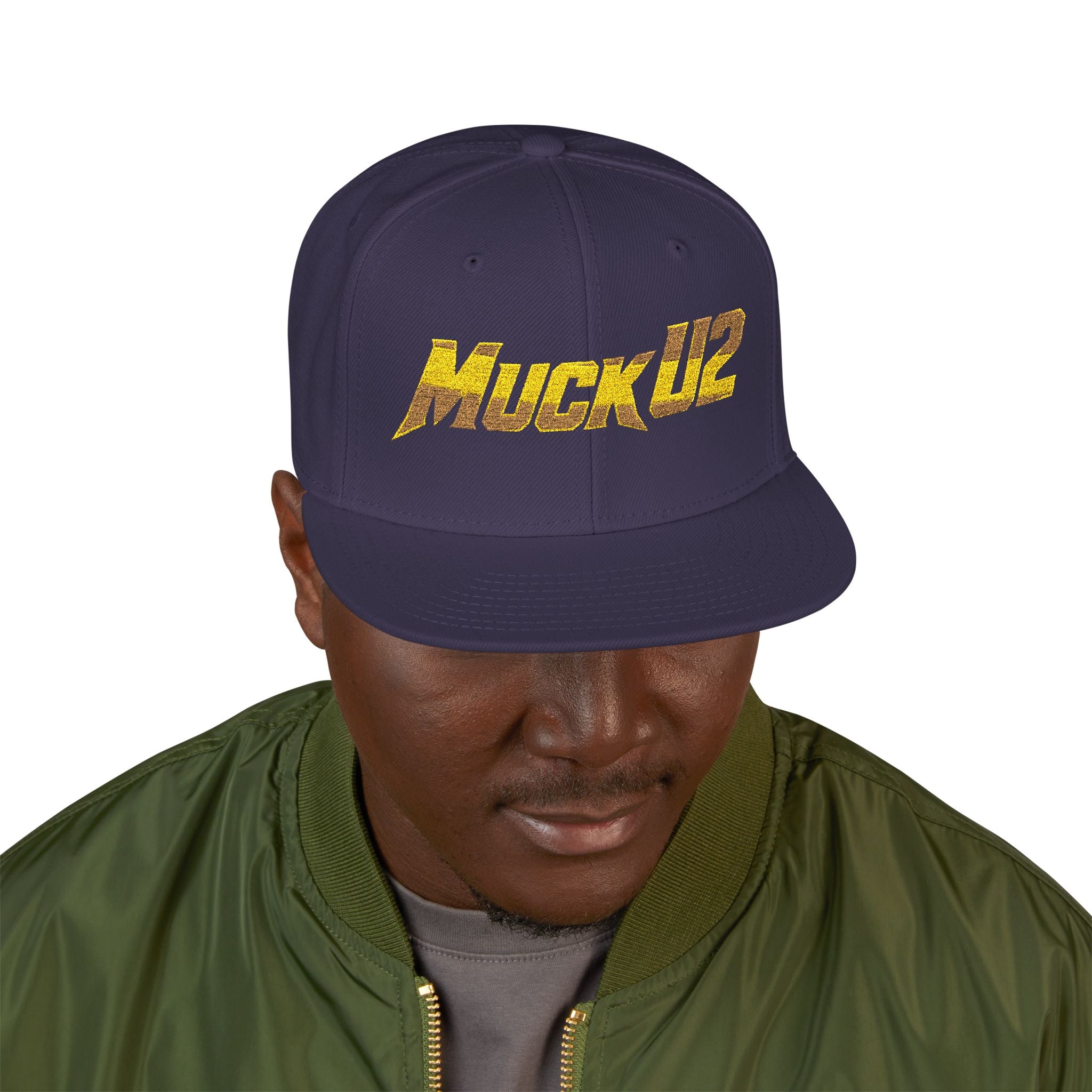 MuckU2 Snapback Poker Cap (blk/red logo SKU1004)