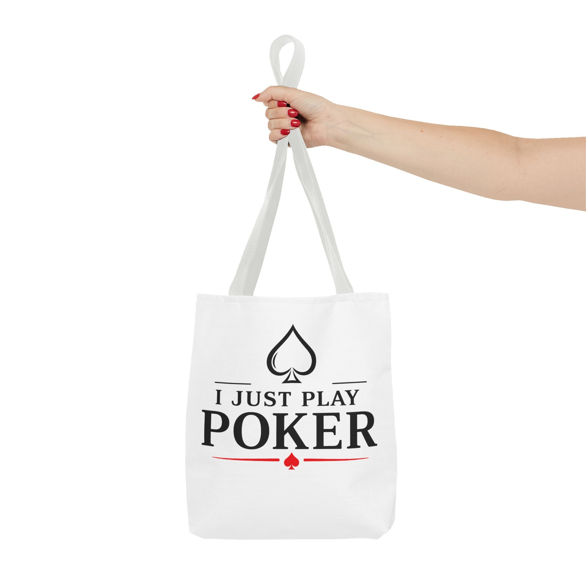 Poker Tote Bag — "I Just Play Poker" Card Player Tote