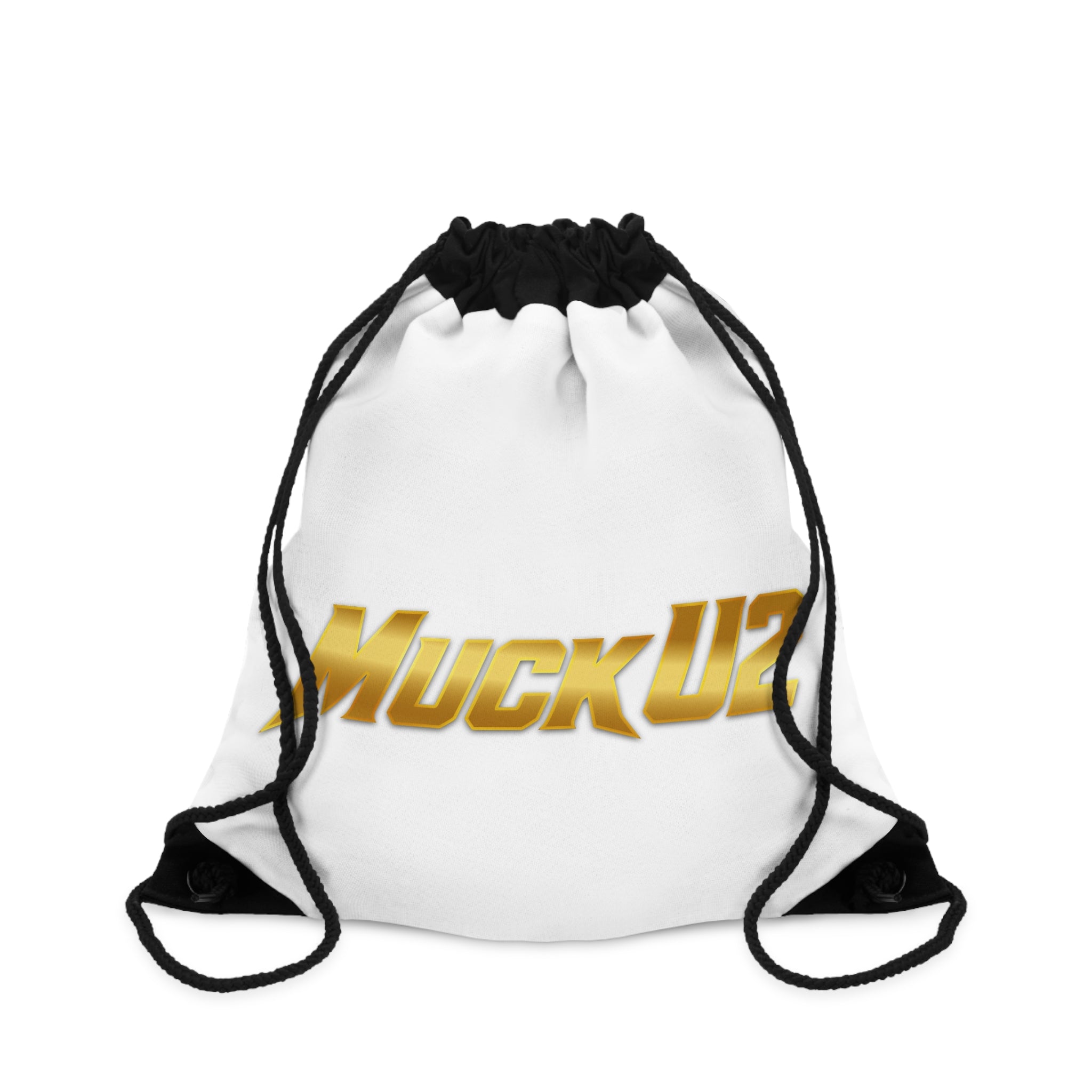 MuckU2 Poker Drawstring Bag (gold logo/SKU 100084)