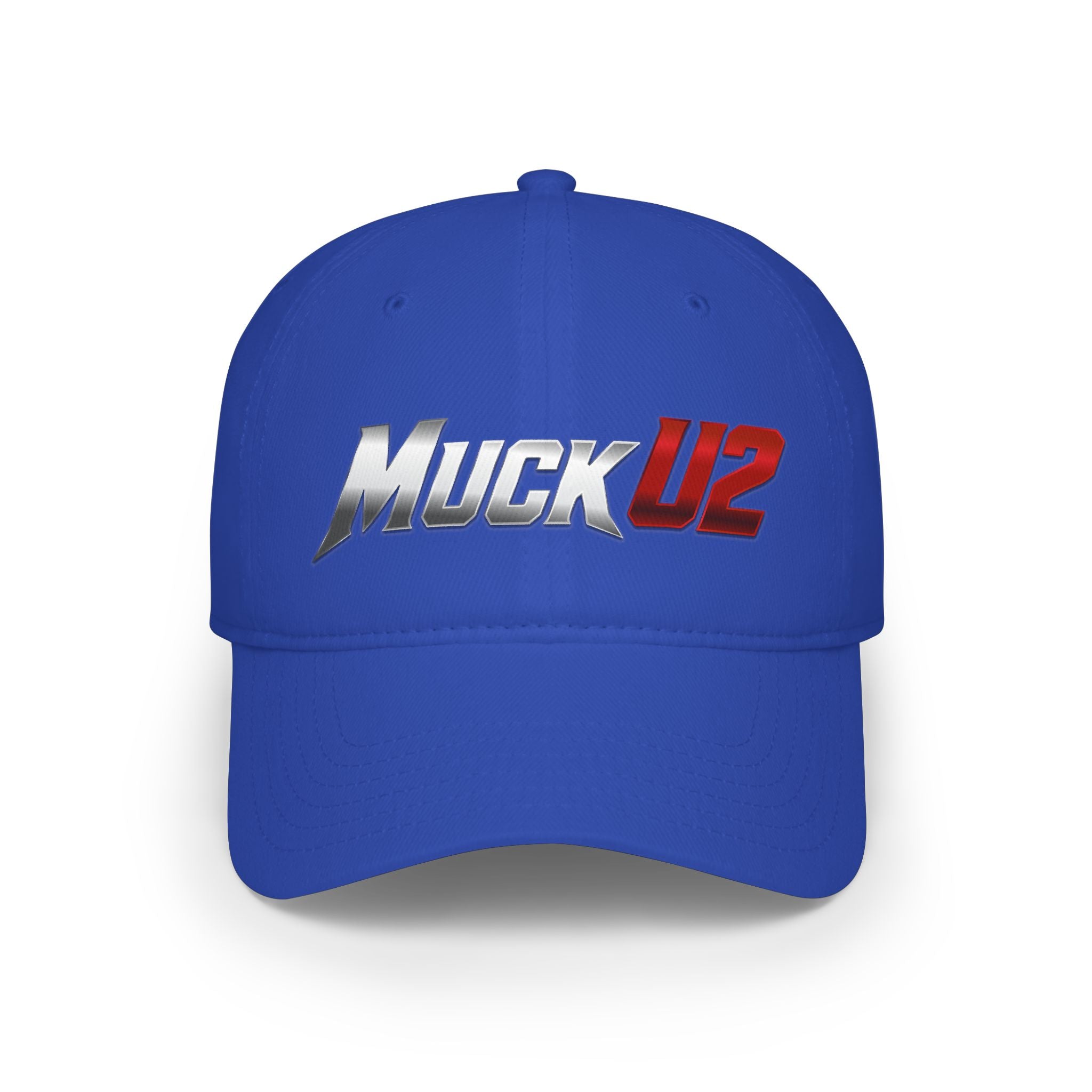 MuckU2 Poker Cap (gradient silver/red logo/SKU 100072)