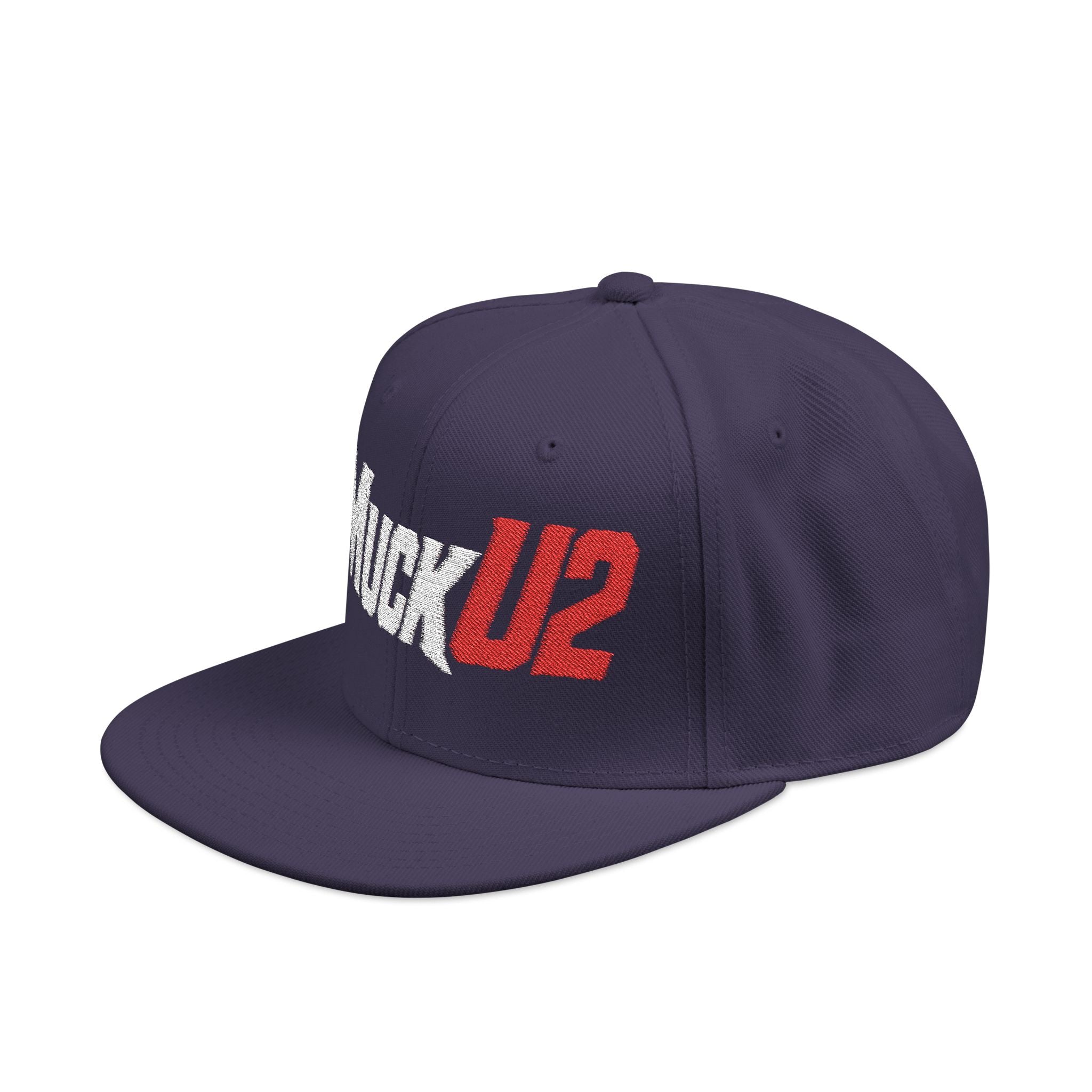 MuckU2 Snapback Embroidered Poker Cap (silver/red logo SKU 10007)