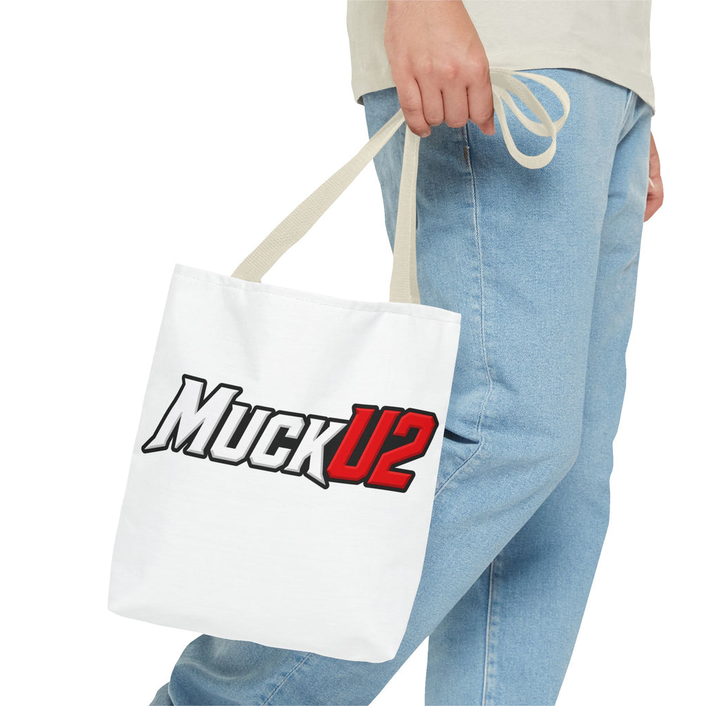 MuckU2 Bubble Canvas Poker Tote Bag (red/white logo SKU 100024)