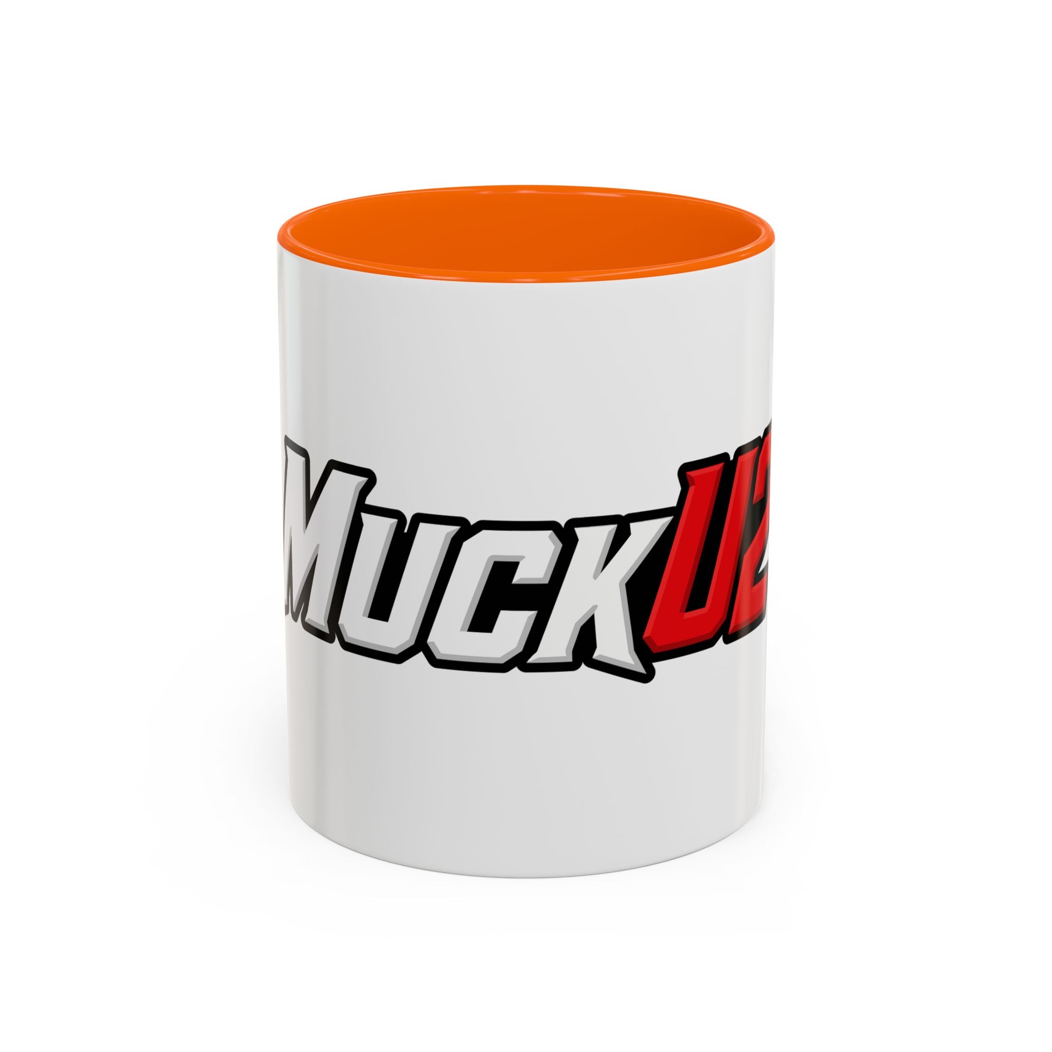 MuckU2 Classic White Mug (white/red logo/SKU 100047)