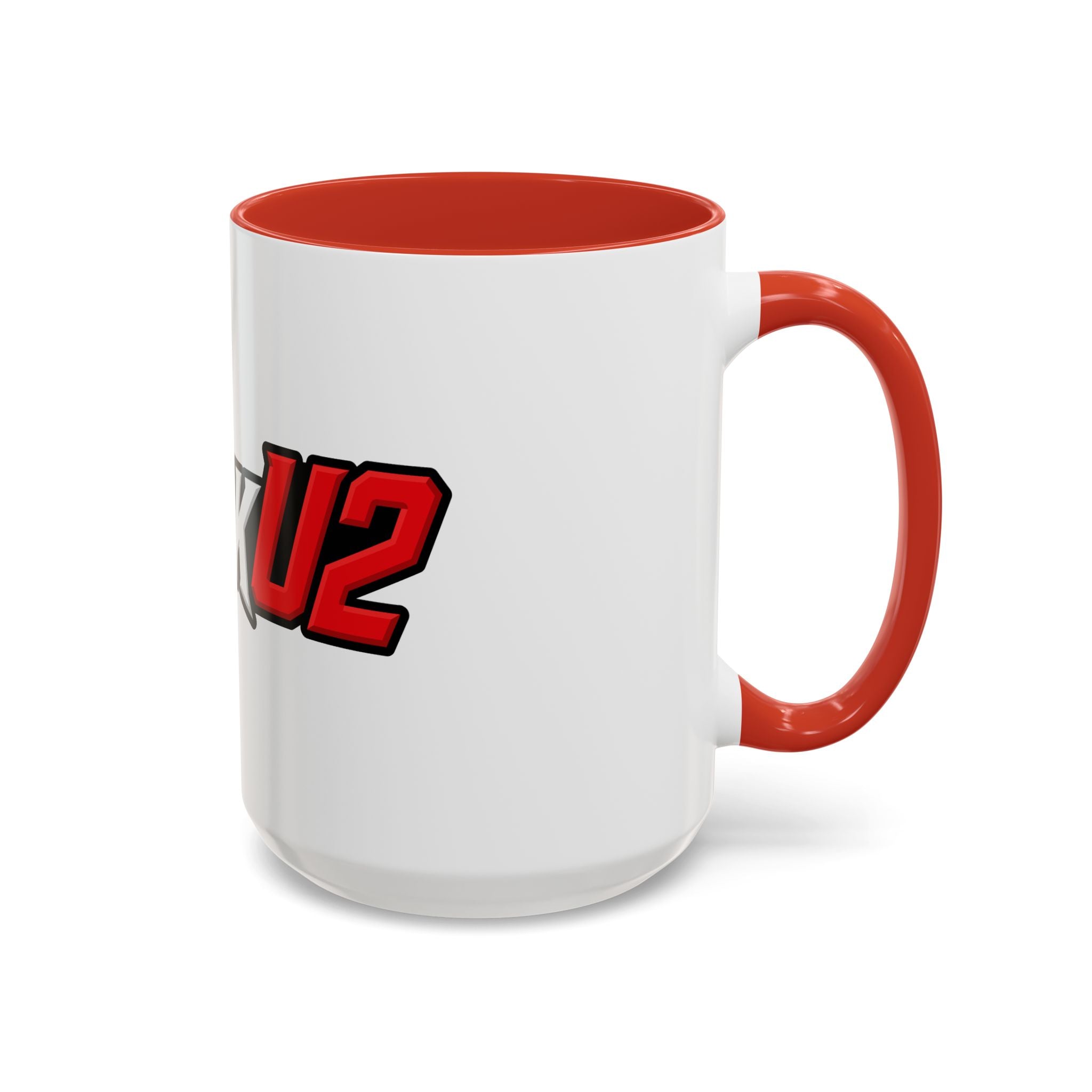 MuckU2 Classic White Mug (white/red logo/SKU 100047)