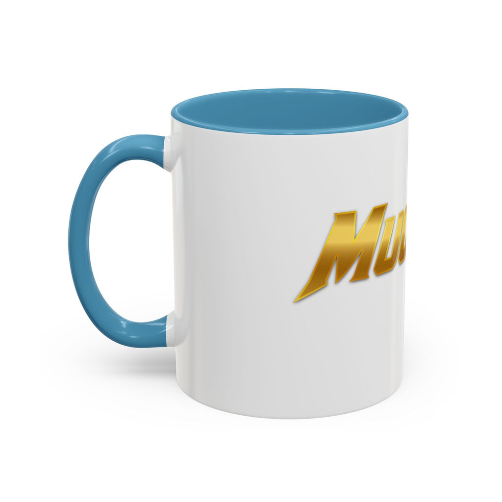 MuckU2 Classic White Mug (gold logo/SKU 100042)