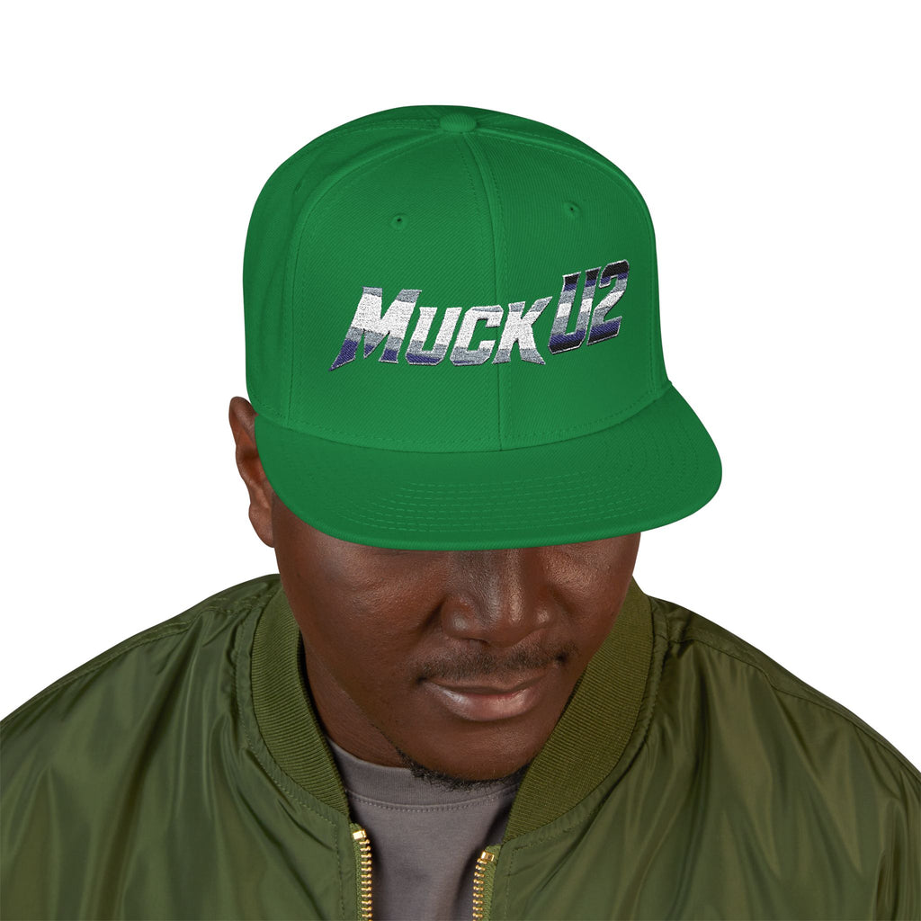 MuckU2 Poker Snapback Cap (gradient silver SKU 10005)