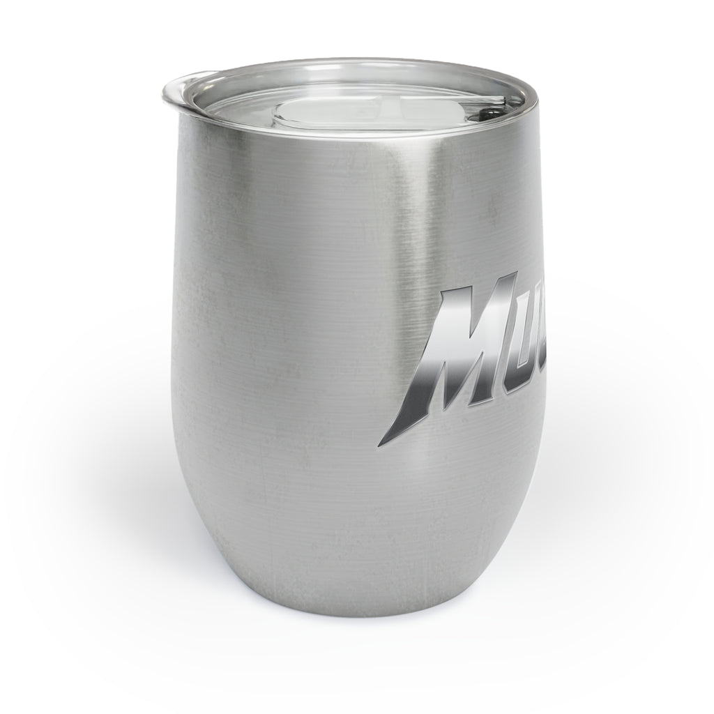 MuckU2 Wine Tumbler (gradient silver/red logo/SKU 100019)