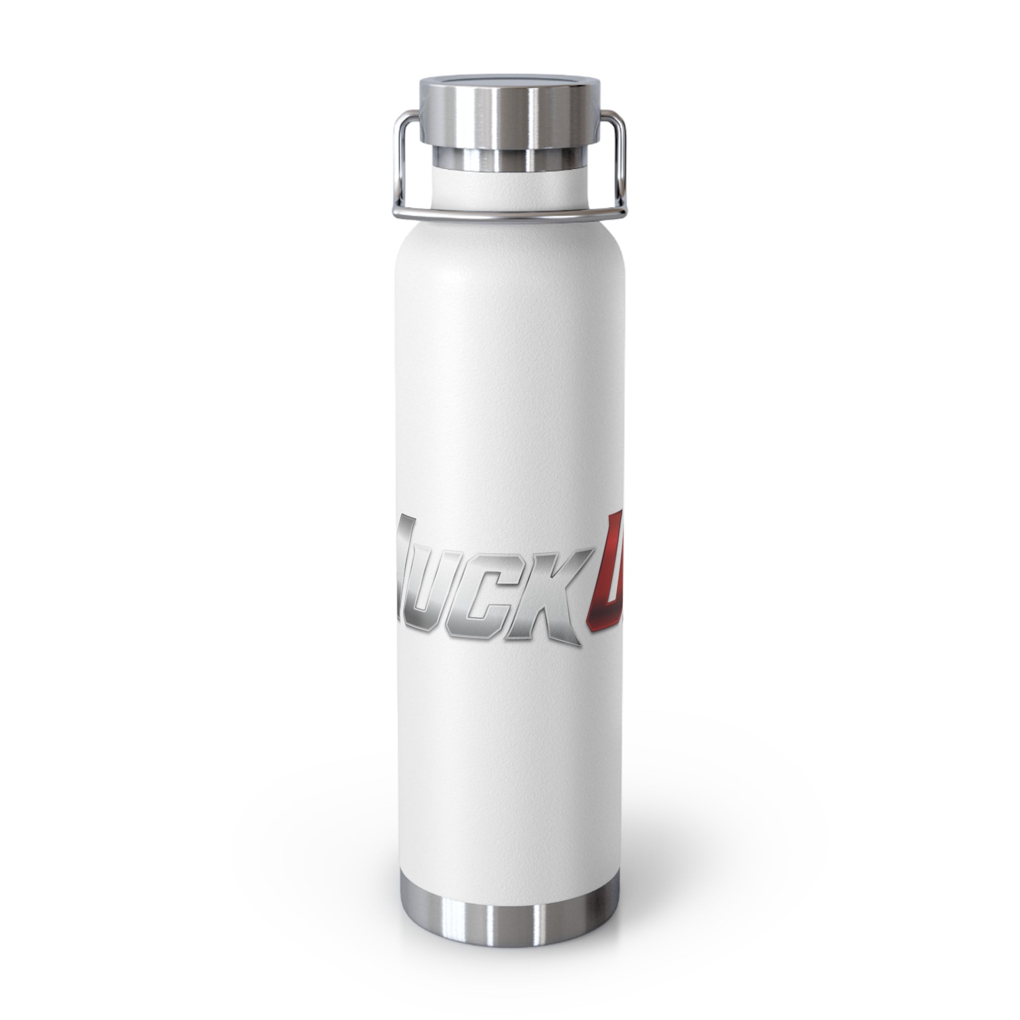 MuckU2 Insulated Water Bottle (gradient silver/red logo SKU 100012)