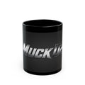 MuckU2 Classic Black Mug (gradient silver/black logo/SKU 100039)