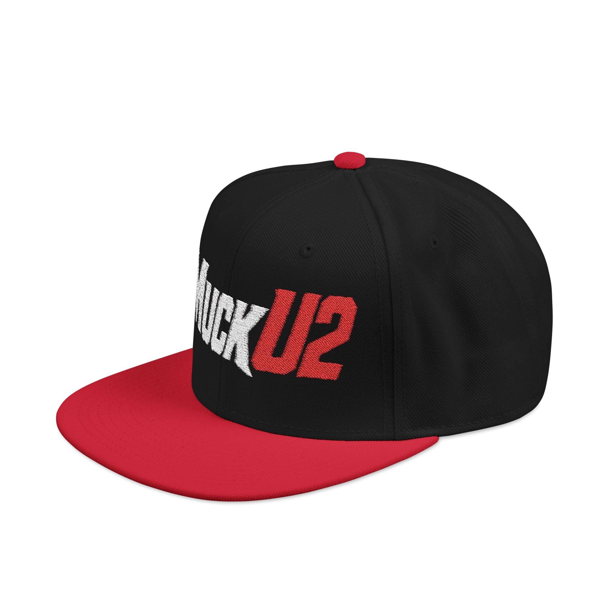 MuckU2 Snapback Embroidered Poker Cap (silver/red logo SKU 10007)