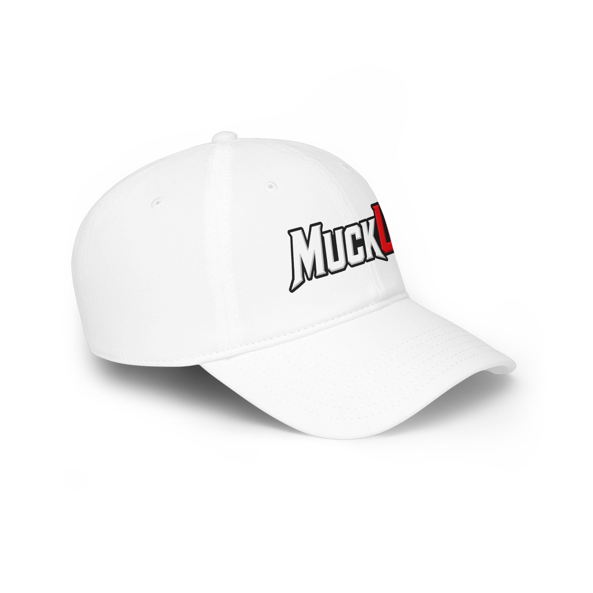 MuckU2 Poker Cap (white/red logo/SKU 100075)