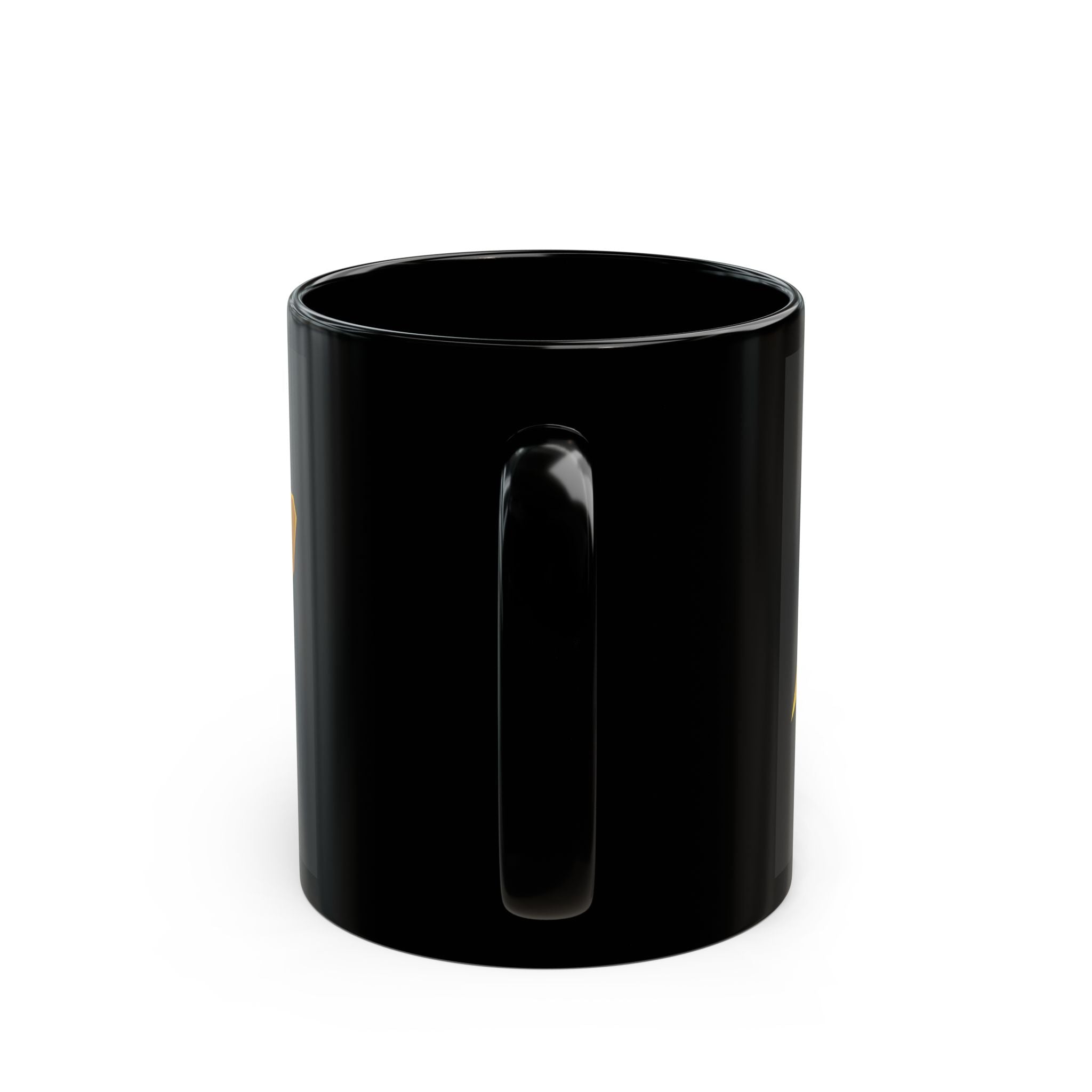 MuckU2 Classic Black Mug (gold logo/SKU 100038)