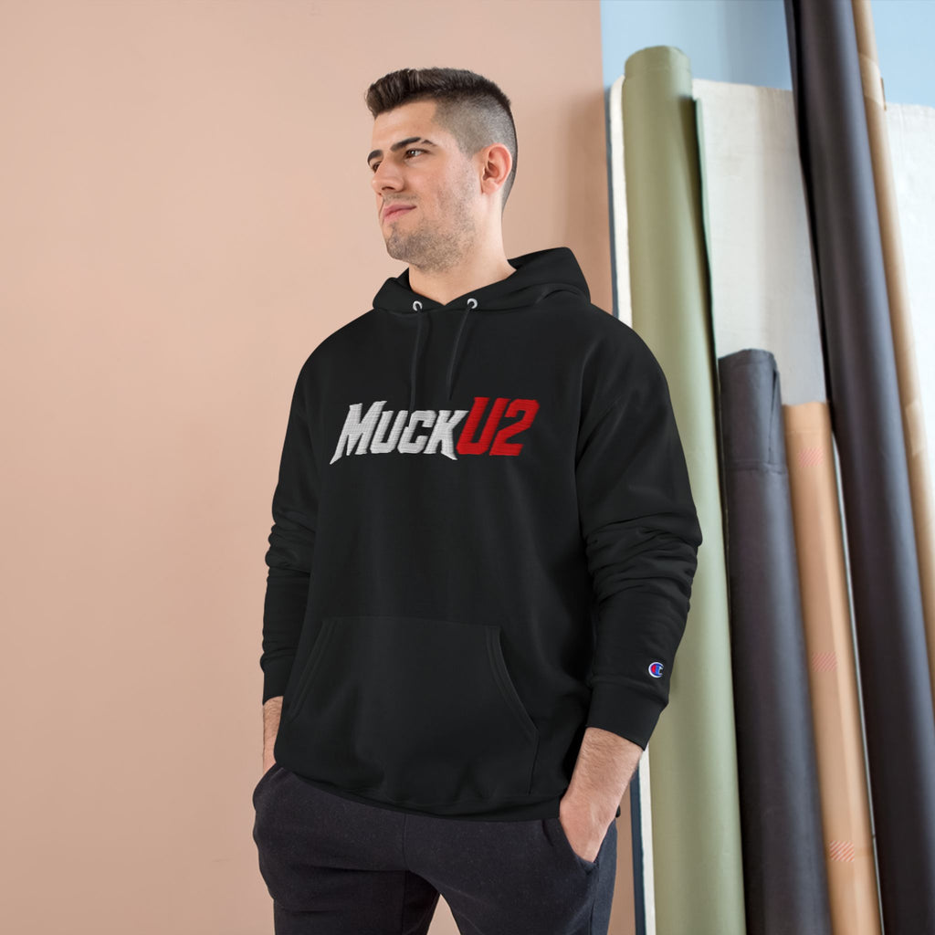 MuckU2 Poker Hoodie (embroidered white/red logo/SKU 100054)