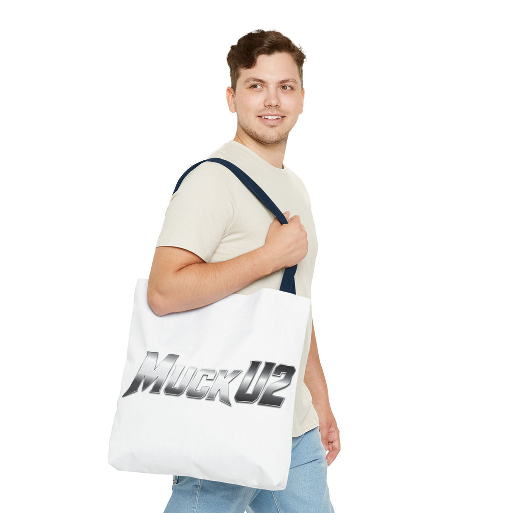 MuckU2 Bubble Canvas Poker Tote Bag (gradient silver logo SKU 100022)