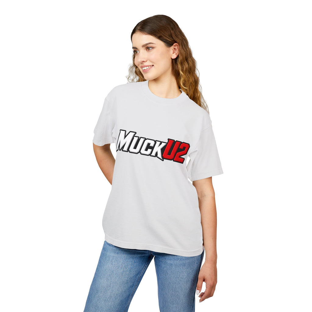 MuckU2 High Quality Poker Tee (white/red logo/SKU 100060)