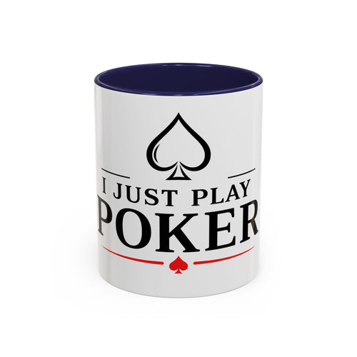 Gut Shot White Coffee Mug (black logo) — I Just Play Poker