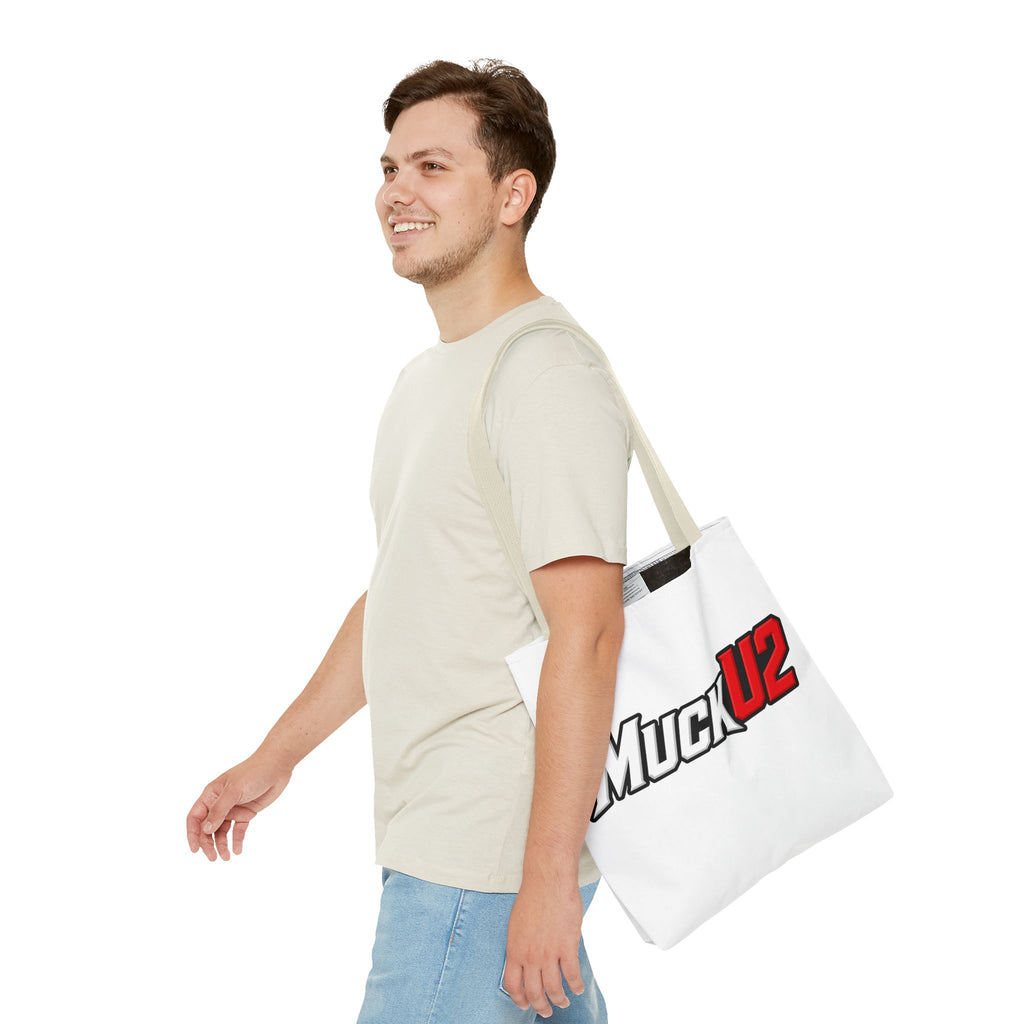 MuckU2 Bubble Canvas Poker Tote Bag (red/white logo SKU 100024)