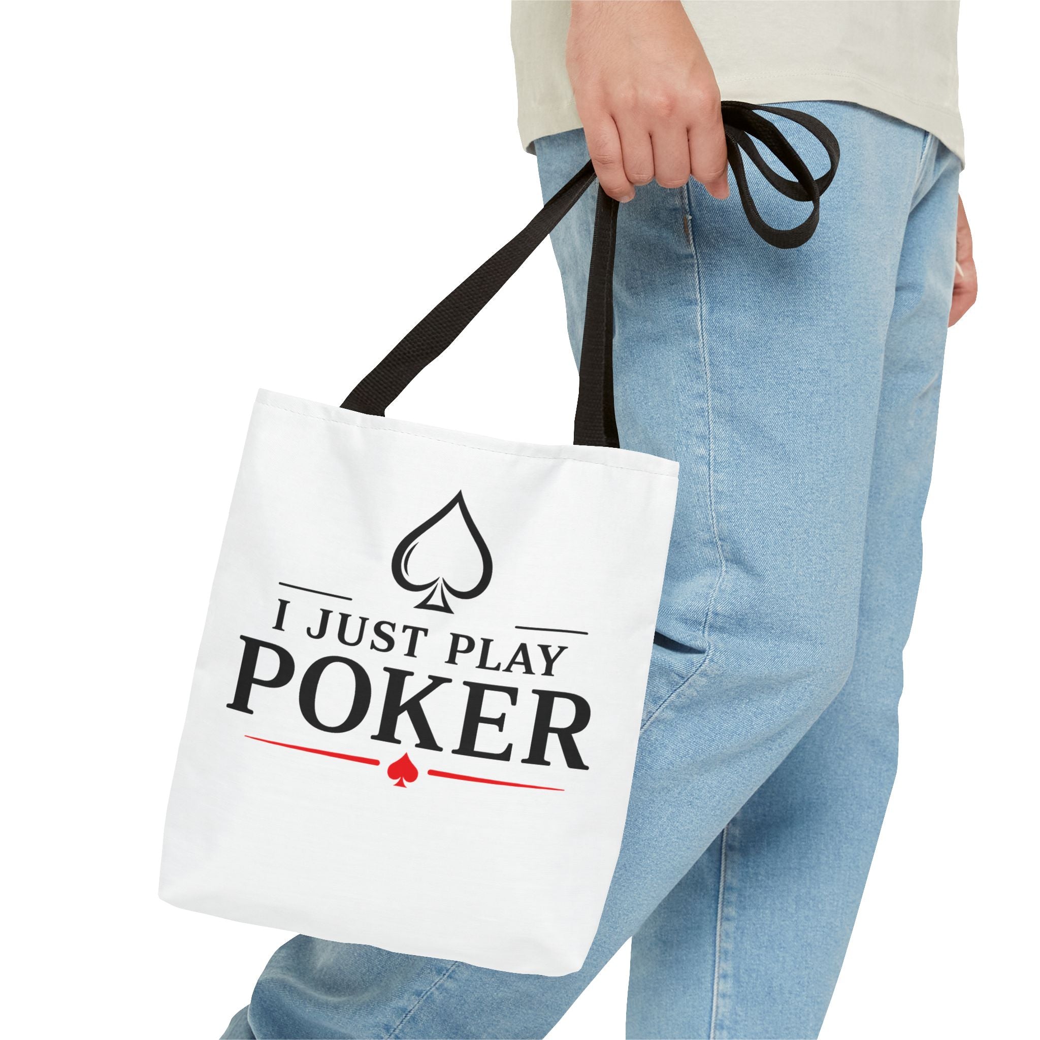 Poker Tote Bag — "I Just Play Poker" Card Player Tote