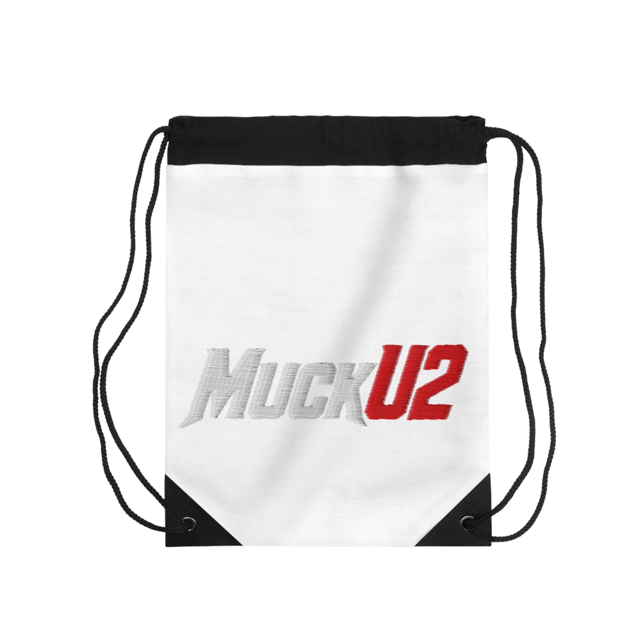 MuckU2 Poker Drawstring Bag (embroider white/red logo/SKU 100090)